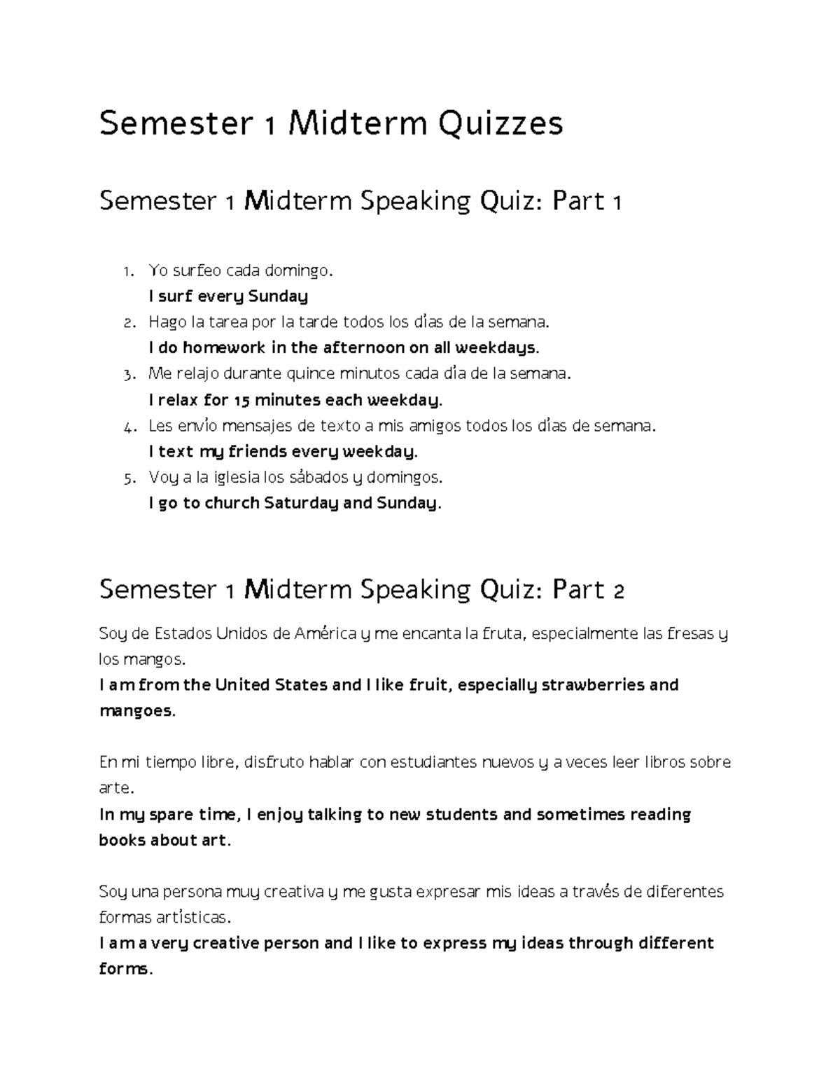 Spanish 1 Edgenuity - Semester 1 Midterm Quiz Answers and Tips - Studocu
