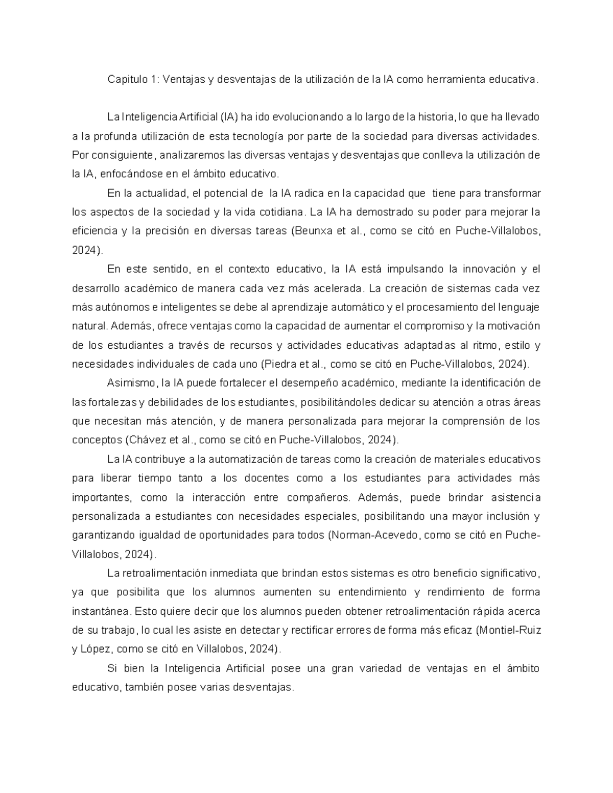 Capítulo 1: Ventajas y Desventajas de la IA en Educación - Studocu