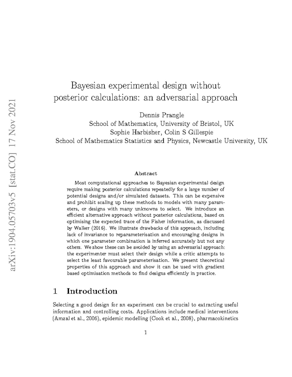 Bayesian Experimental Design Without Posterior Calculations: An ...