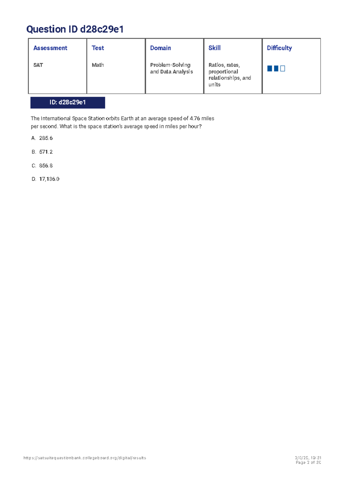 SAT Math & Data Analysis: Ratios & Proportions Assessment Test - Studocu