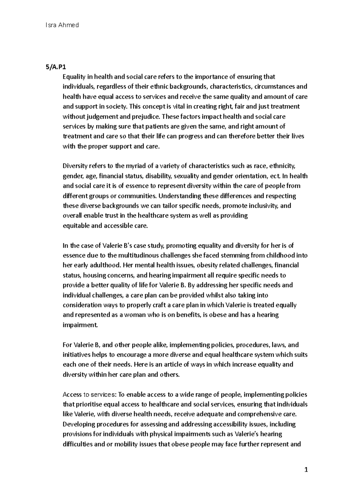 Meeting Individual Care Needs: Equality & Diversity in Health & Social ...