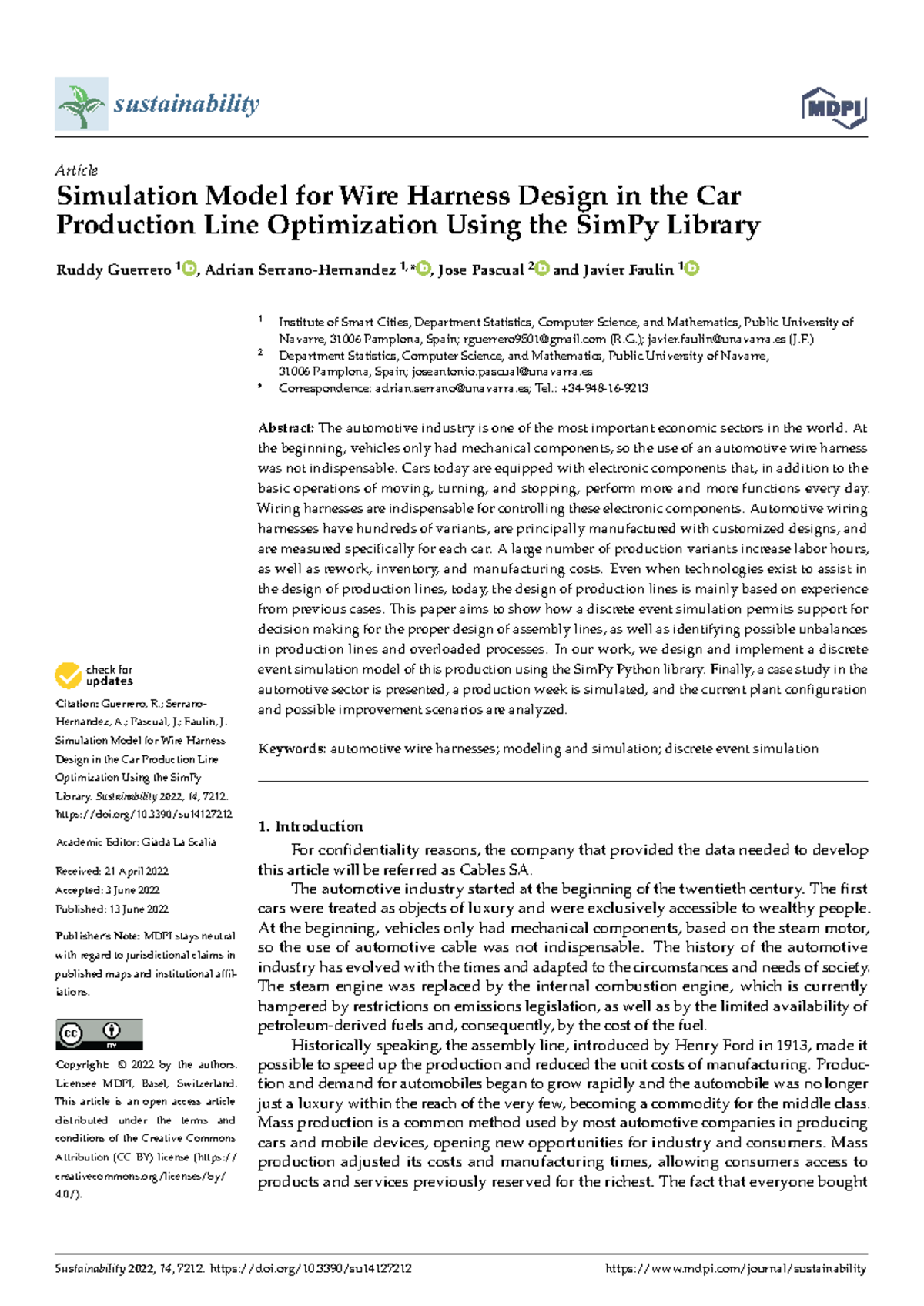 SUST-14: Simulation Model for Wire Harness Design in Automotive ...