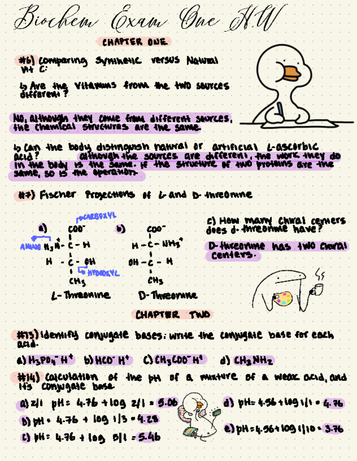 Biochem 101 Homework - Exam 1 Review Notes - Studocu