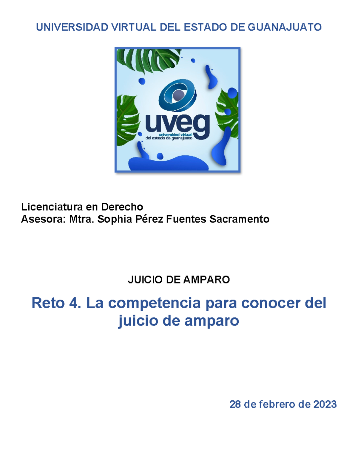 Juicio de Amparo: Reto 4 - Competencia y Órganos Jurisdiccionales - Studocu