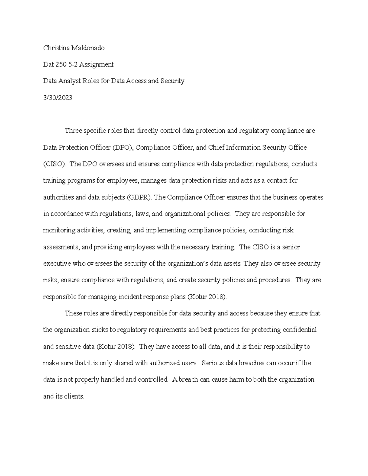 dat-250-assignment-5-roles-in-data-security-compliance-studocu