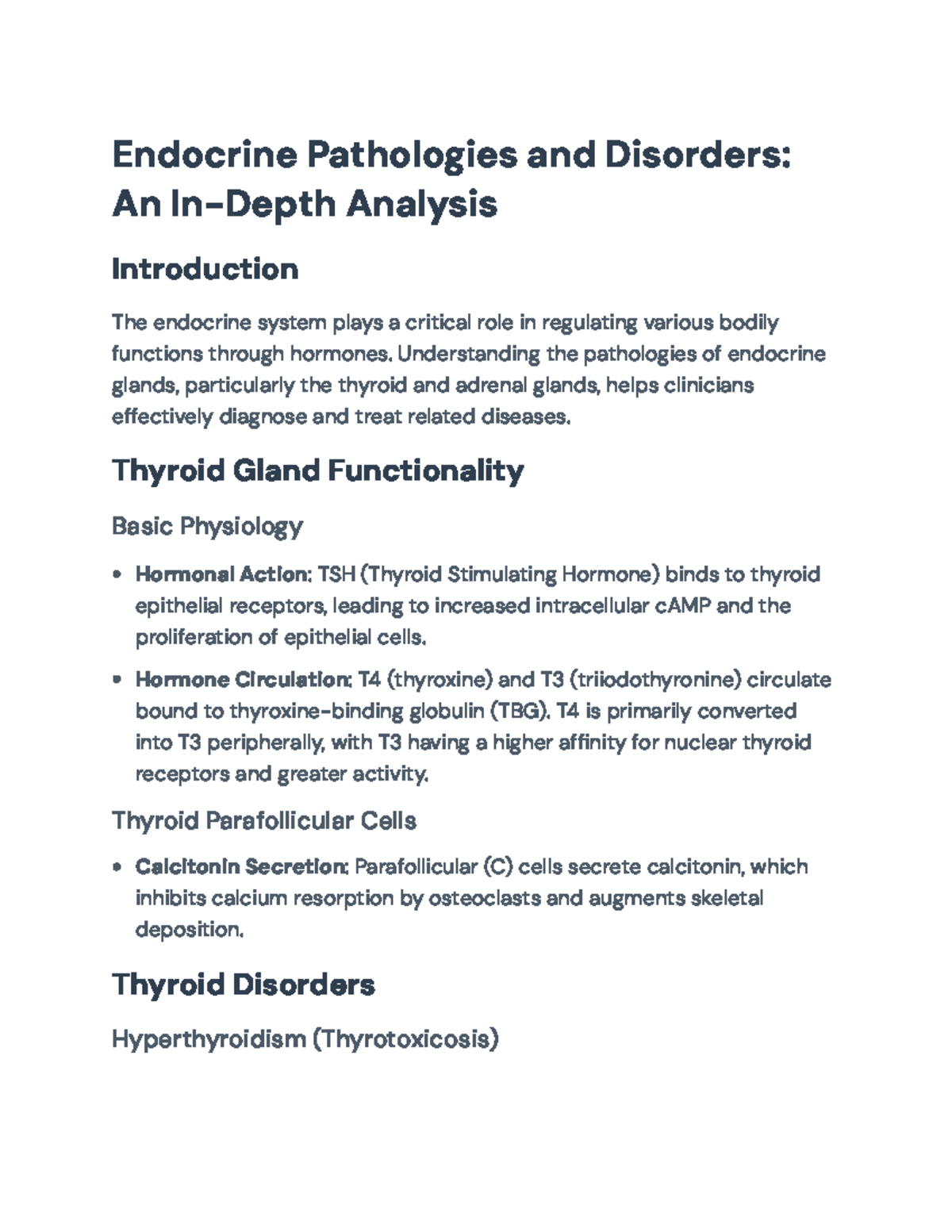 Endocrine Pathologies: Thyroid & Adrenal Disorders Overview (Course ...