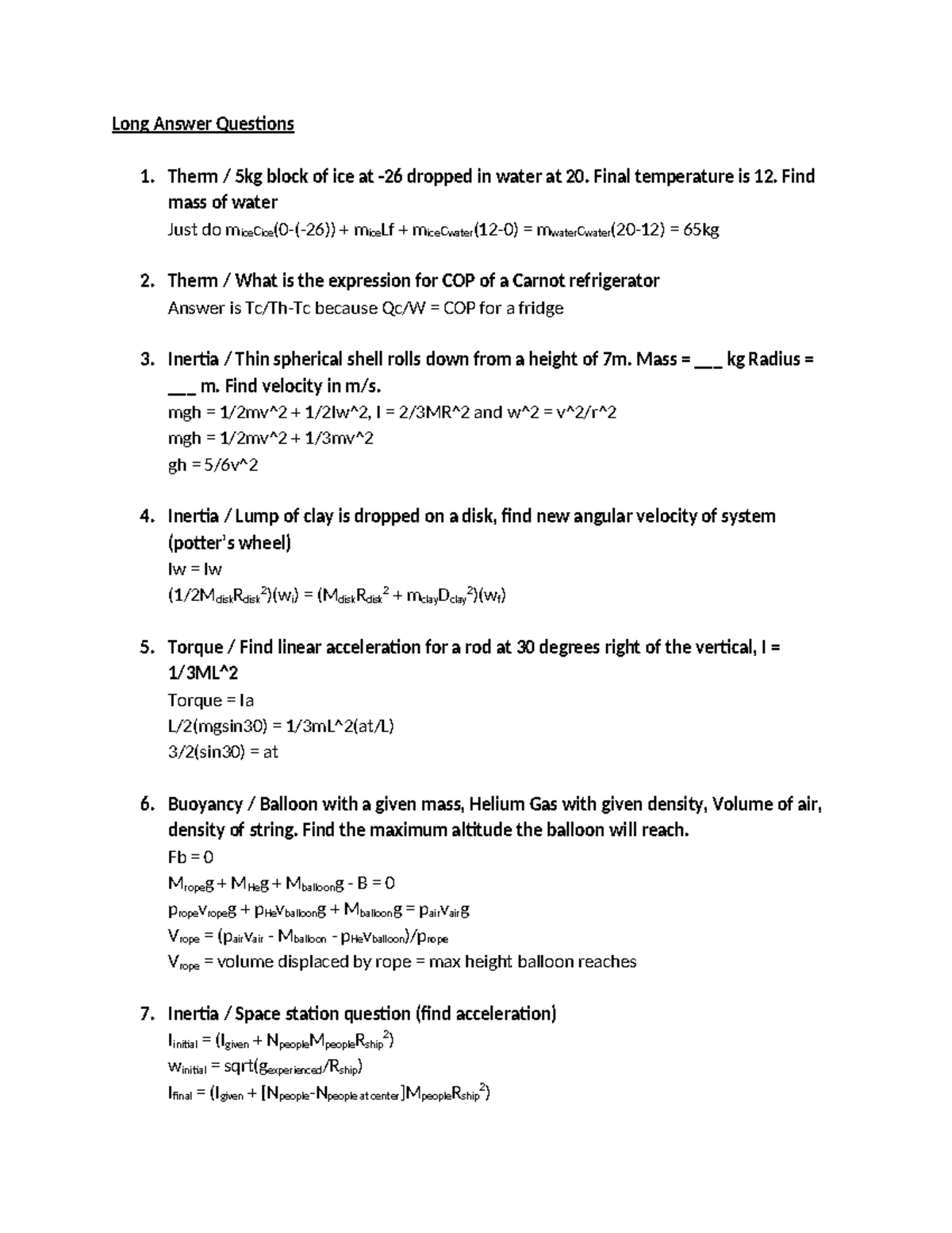Final Exam Review - Fall 2023 UOttawa PHY 1331/1321 Solutions - Studocu