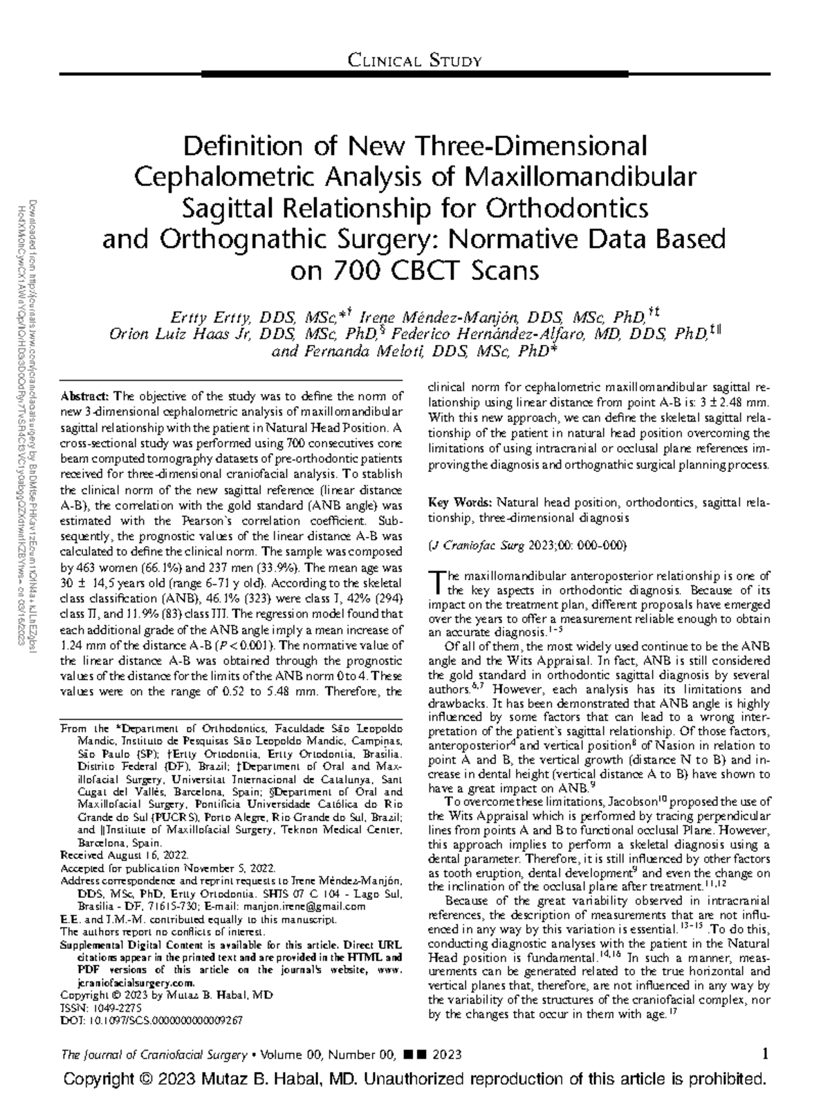 Definition of New Three Dimensional Cephalometric - Definition of New ...