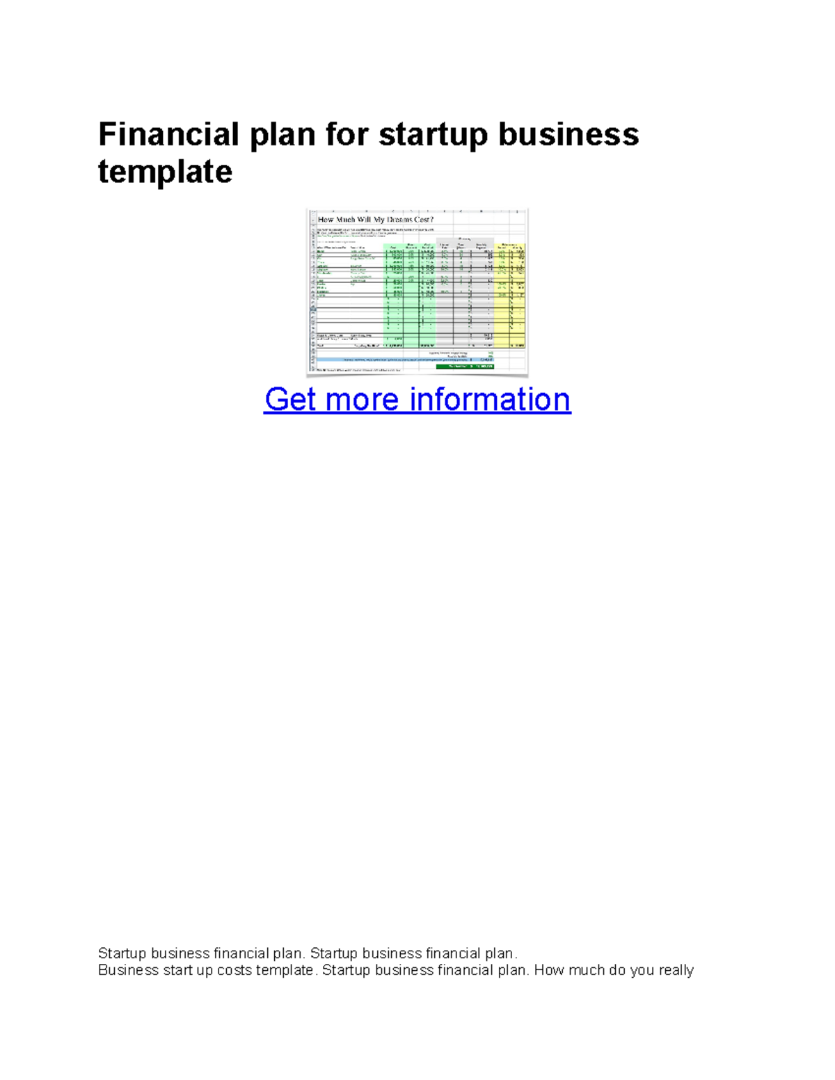 Copy of Financial plan for startup business template - Financial plan ...