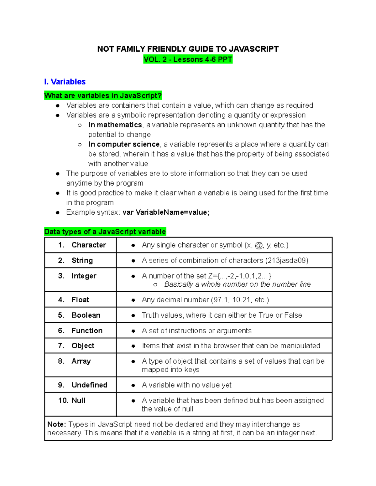NFFGuide To Java Script-Vol2 - NOT FAMILY FRIENDLY GUIDE TO JAVASCRIPT ...