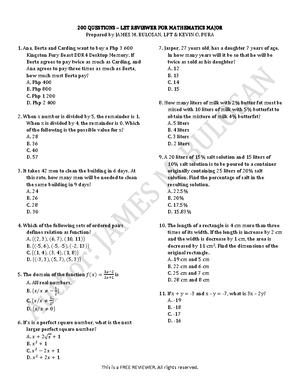 [Solved] what is the passing score if the exam has 50 items - Bachelor ...