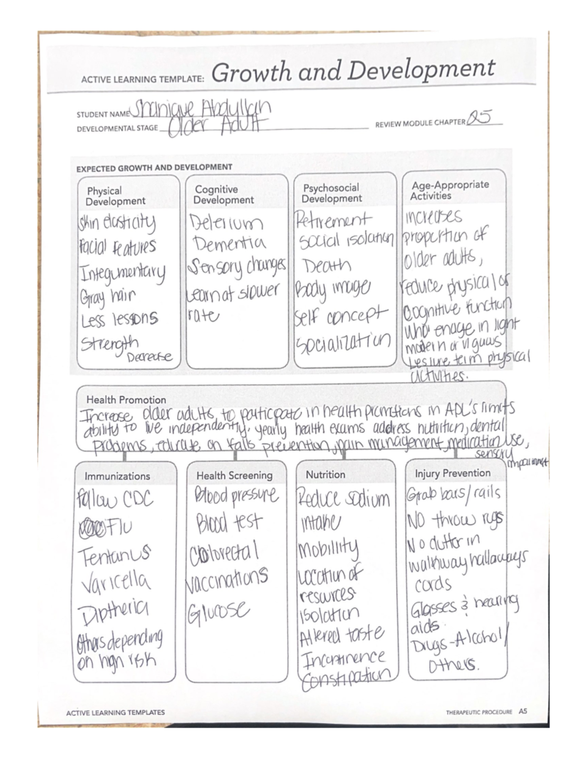 Expected Growth AND Development - ACTIVE LEARNING TEMPLATE: Growth and ...