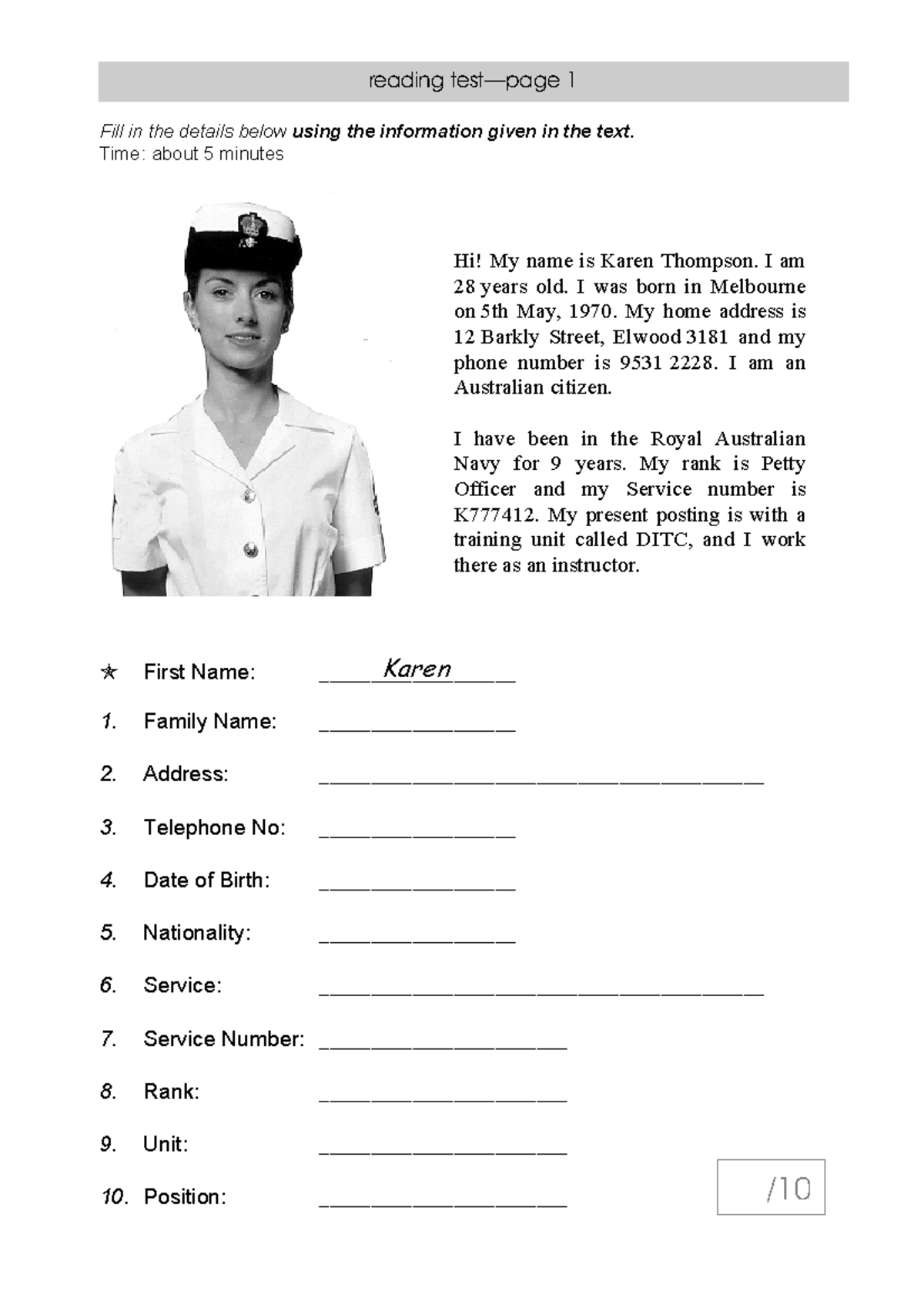 Reading Test 1 - IELTS: Practice Questions and Answers - Studocu