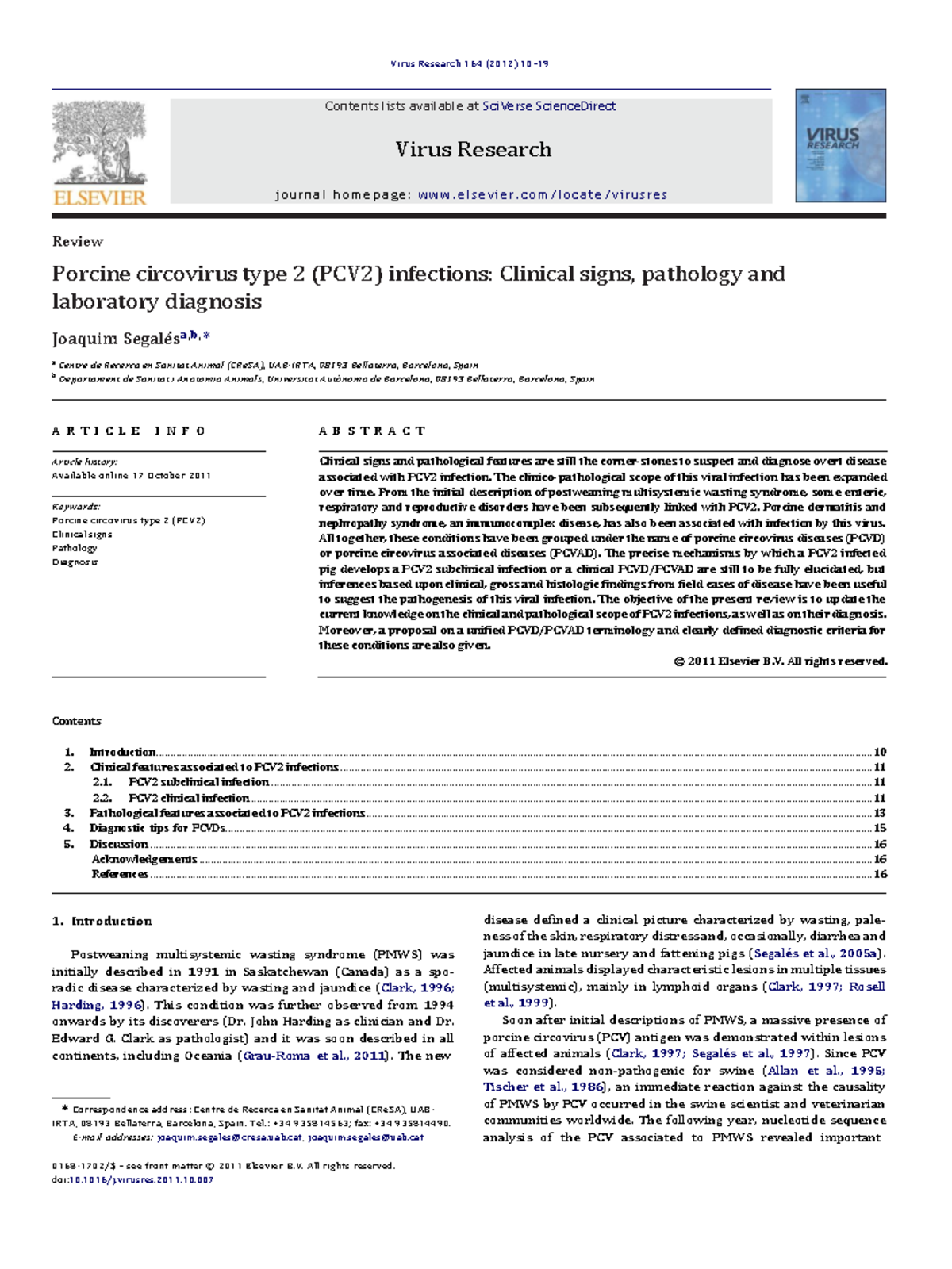PCV2 Infections: Clinical Signs, Pathology & Diagnosis Insights - Studocu