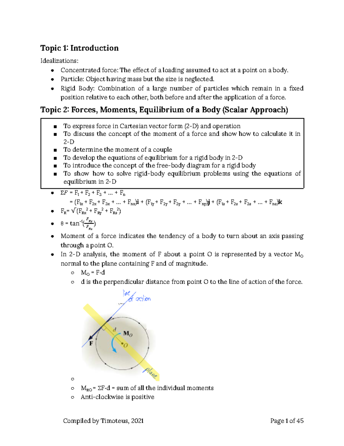 CV1011 Notes - Summary of Mechanics of Materials Concepts - Studocu