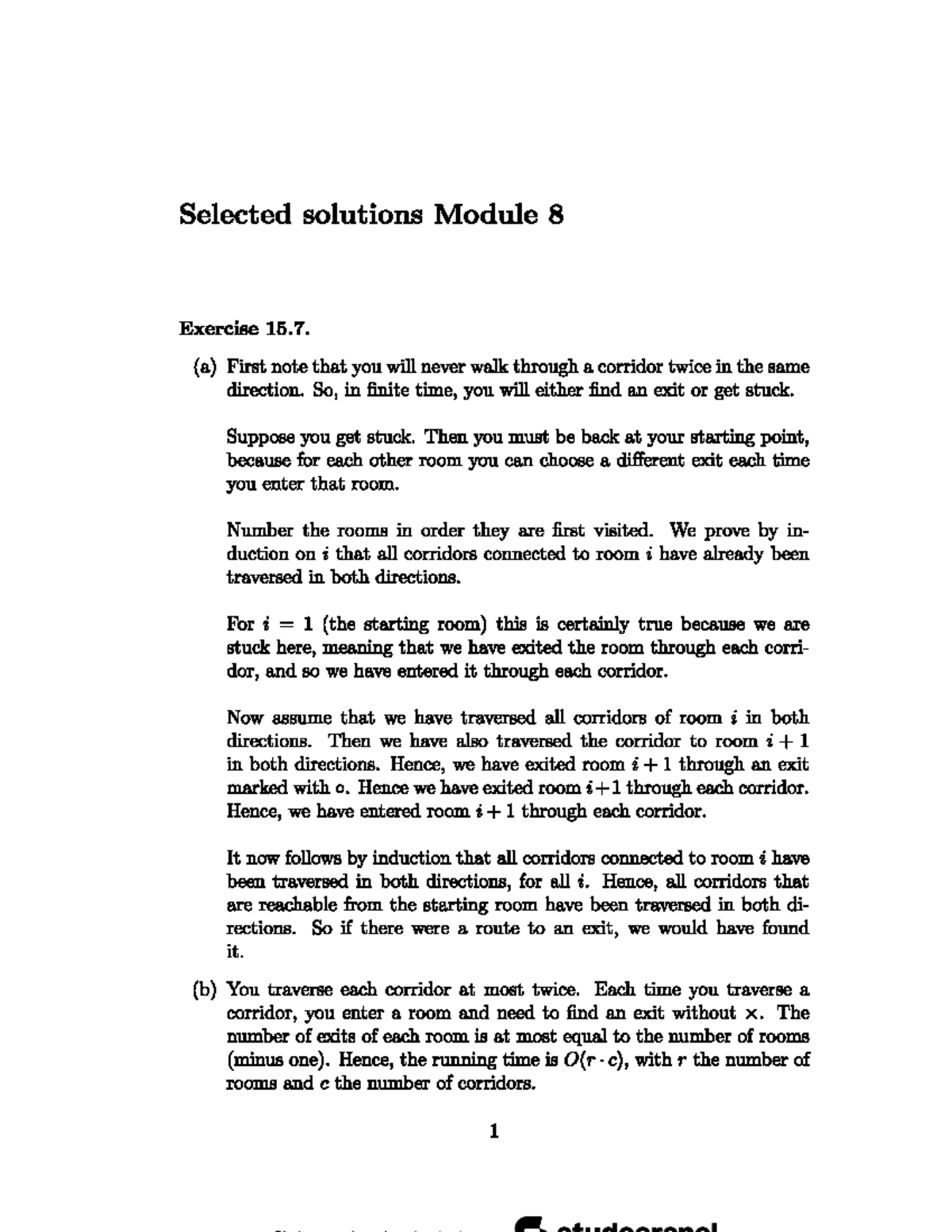 Module 8: Selected Solutions and Explanations - Studeersnel