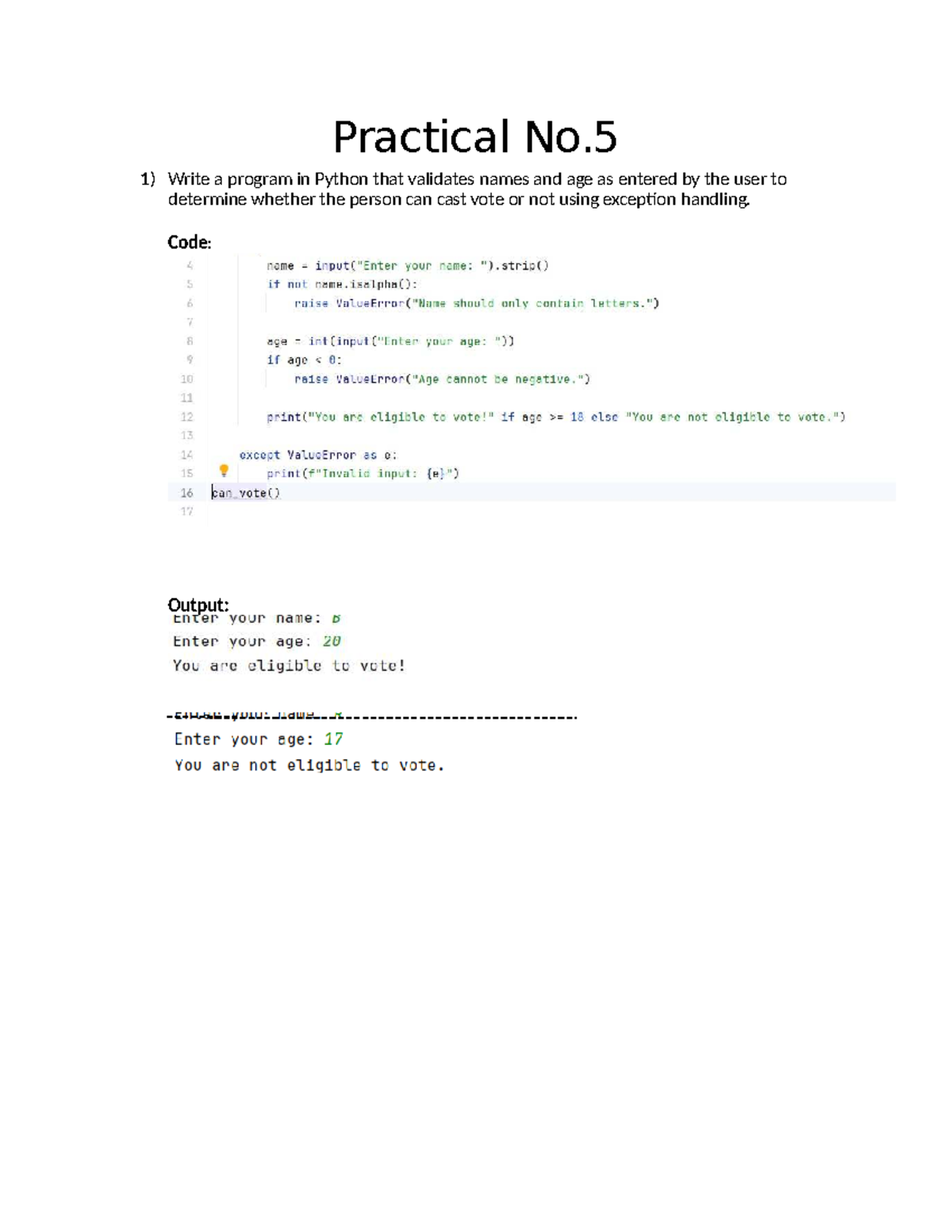 Practical No 5 - its what its - Basic Electrical & Electronics ...