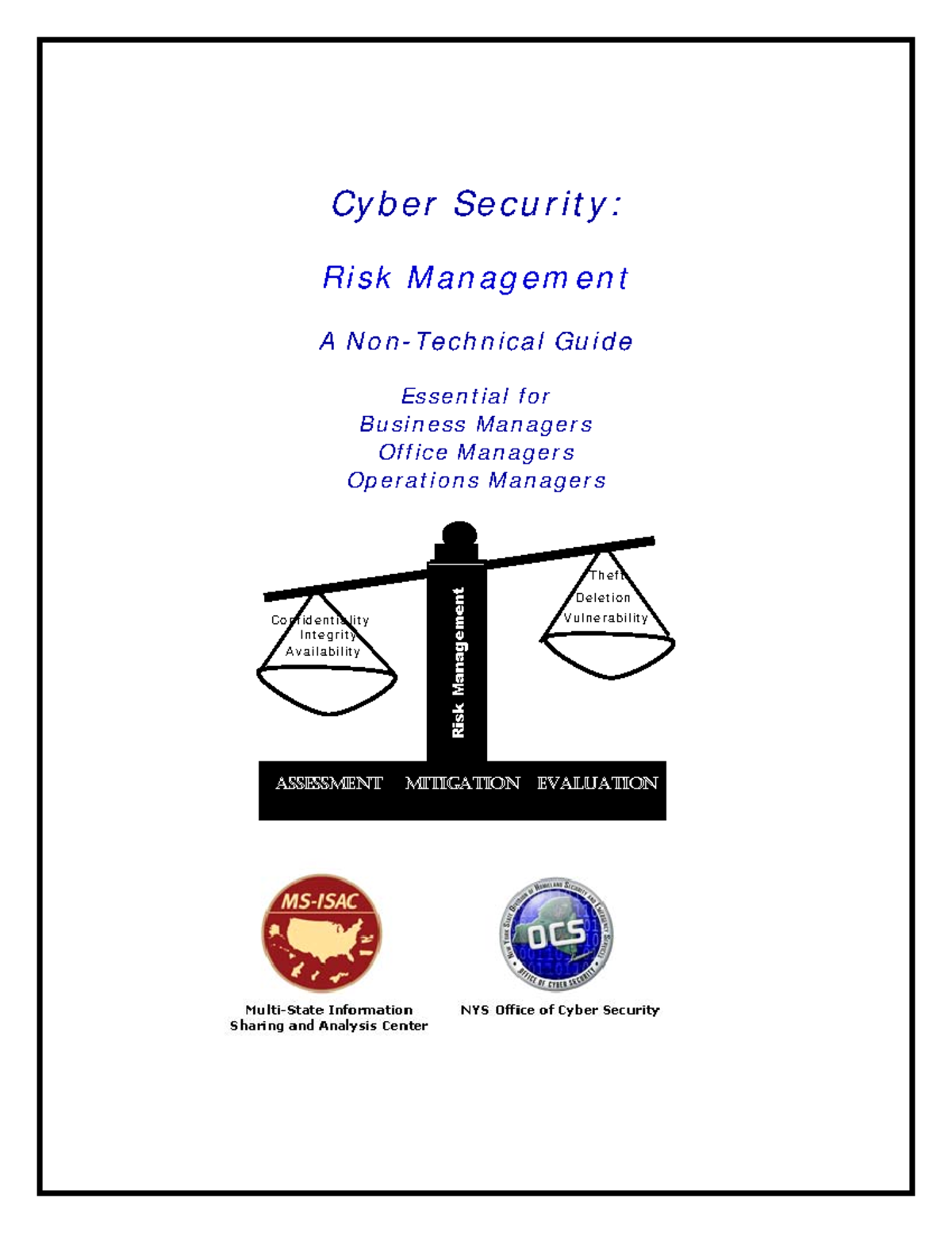Cyber Security Risk Management: A Guide for Business Managers - Studocu