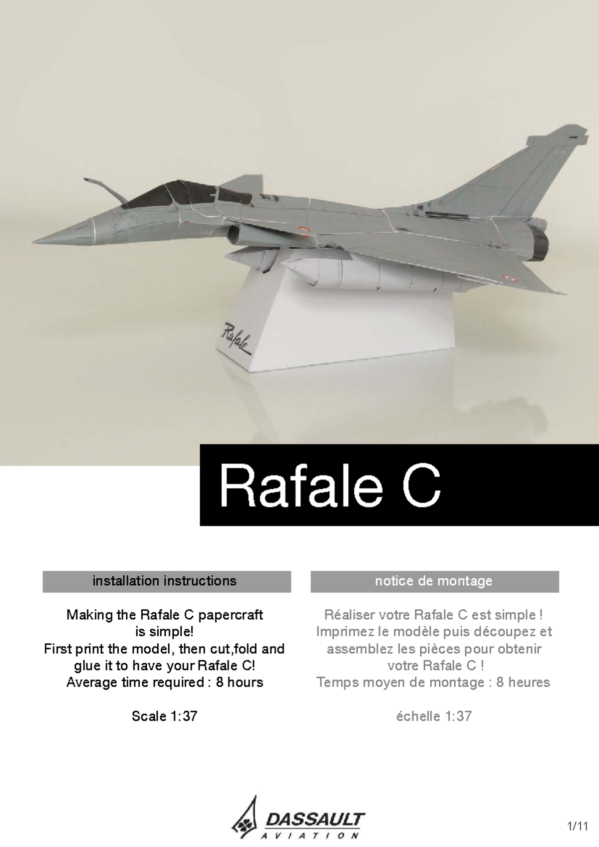 Papercraft Rafale C Installation Instructions 05 - Studocu