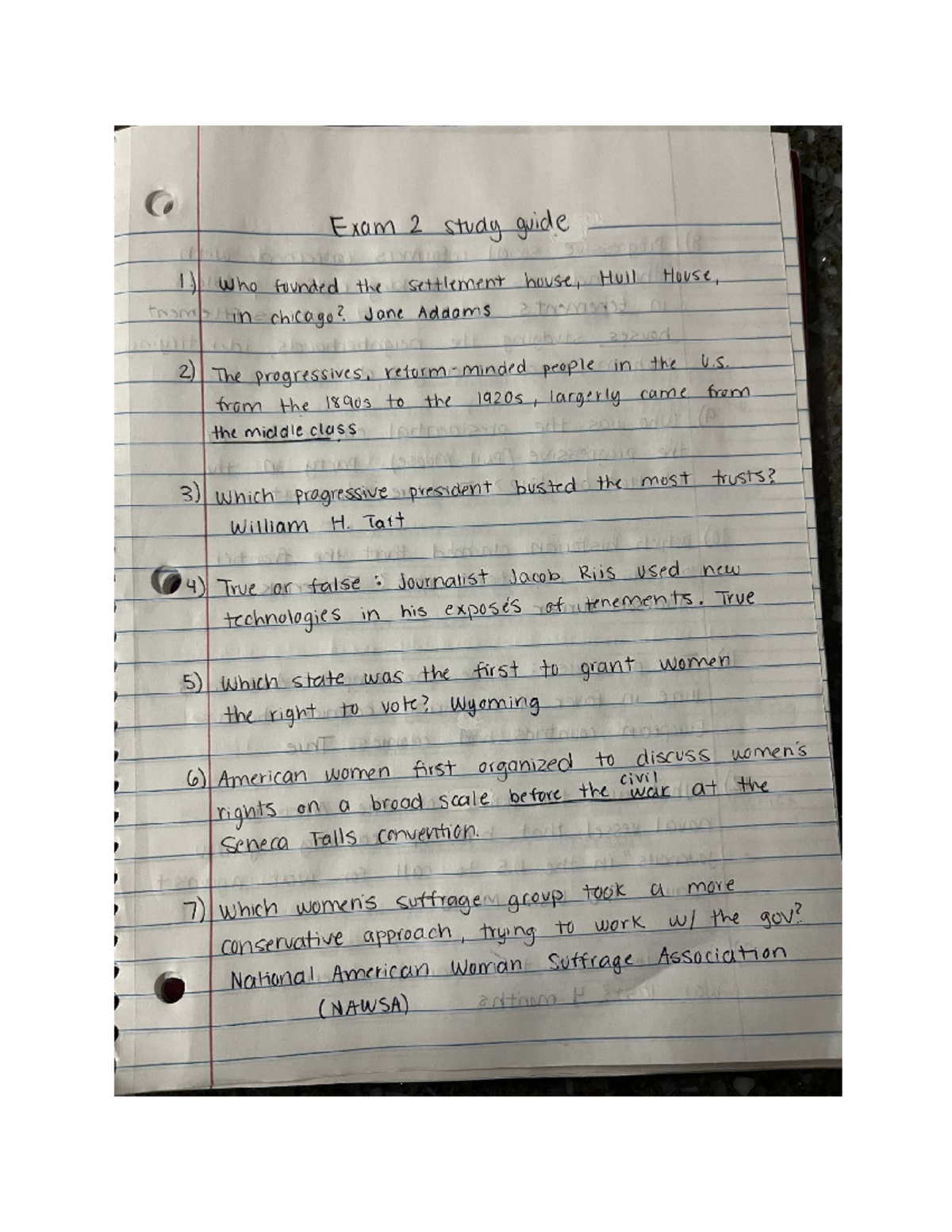 Final Exam Review Notes for [Course Code] - Exam 2 study guide 1.) who ...
