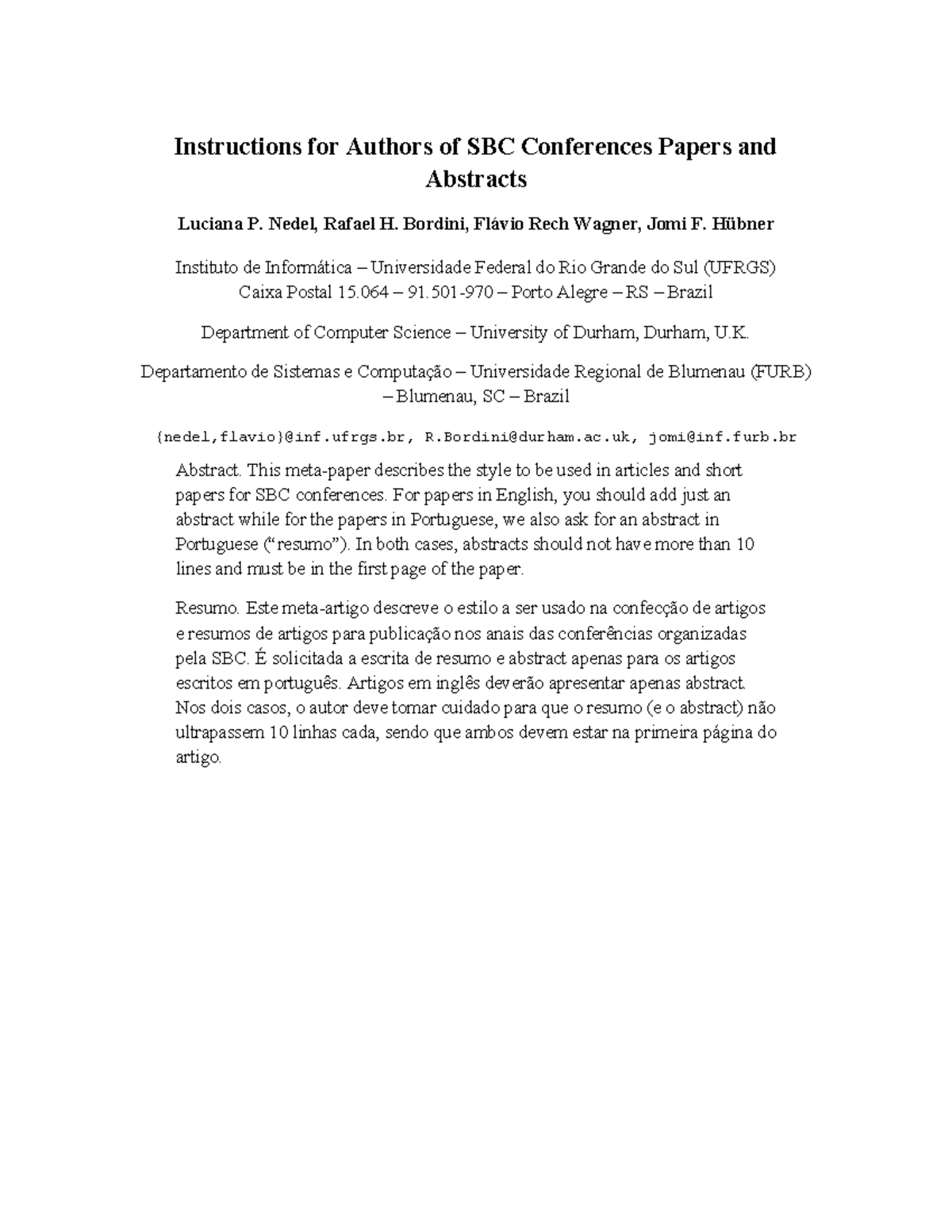 SBC Conference Paper Submission Guidelines: Instructions & Abstracts ...
