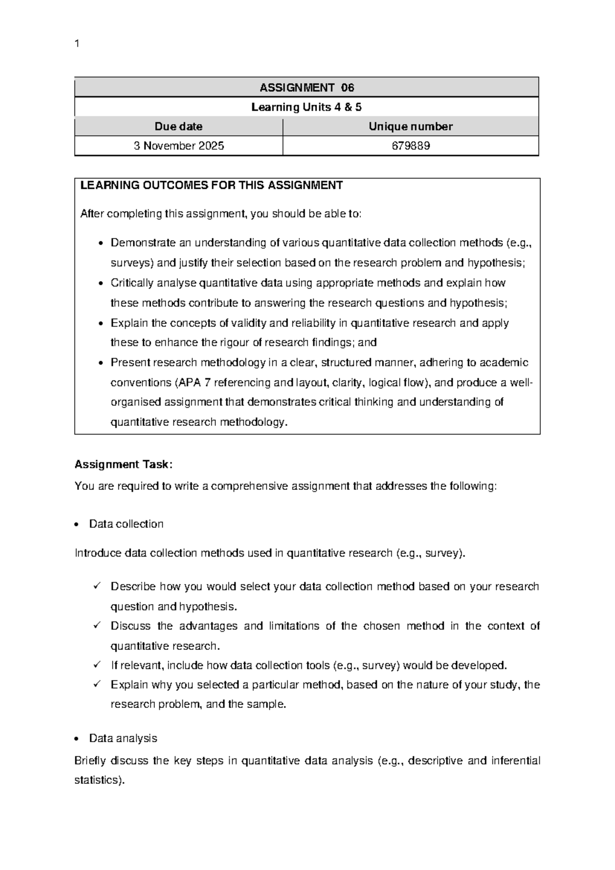 Hrbus 85 TL107 2025 - Assignment 06: Quantitative Research Methods ...
