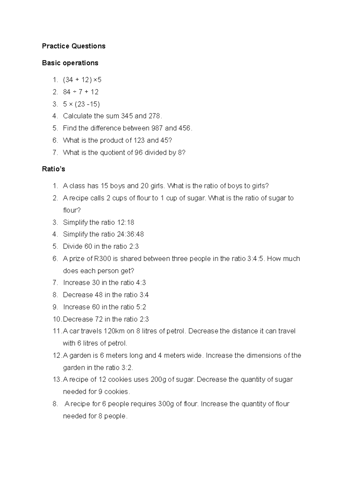 numeracy-skills-test-practice-questions-operations-ratios-studocu