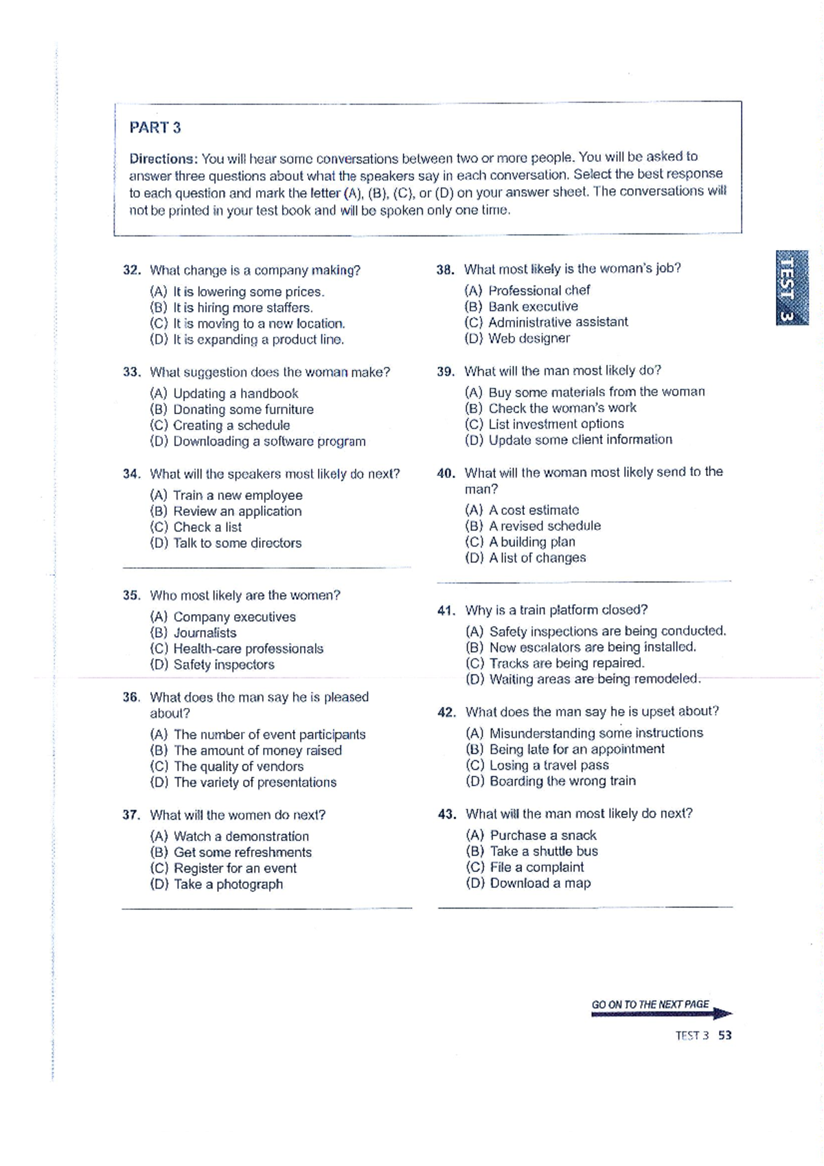 Listening Test 3.24: Parts 3 & 4 Questions and Answers - Studocu