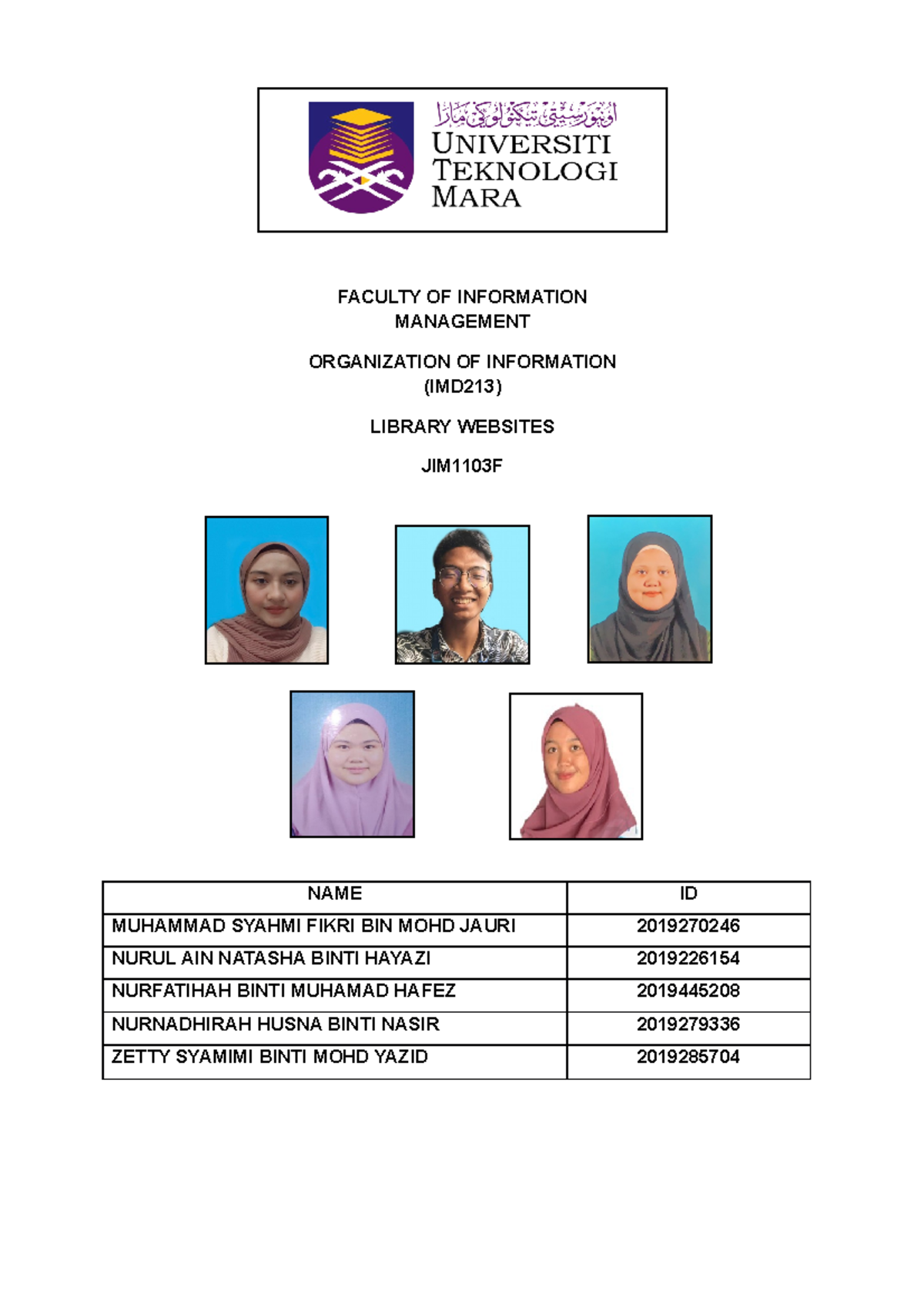 IMD 213 GP Library Research Assignment on UPM & UMS Resources - Studocu
