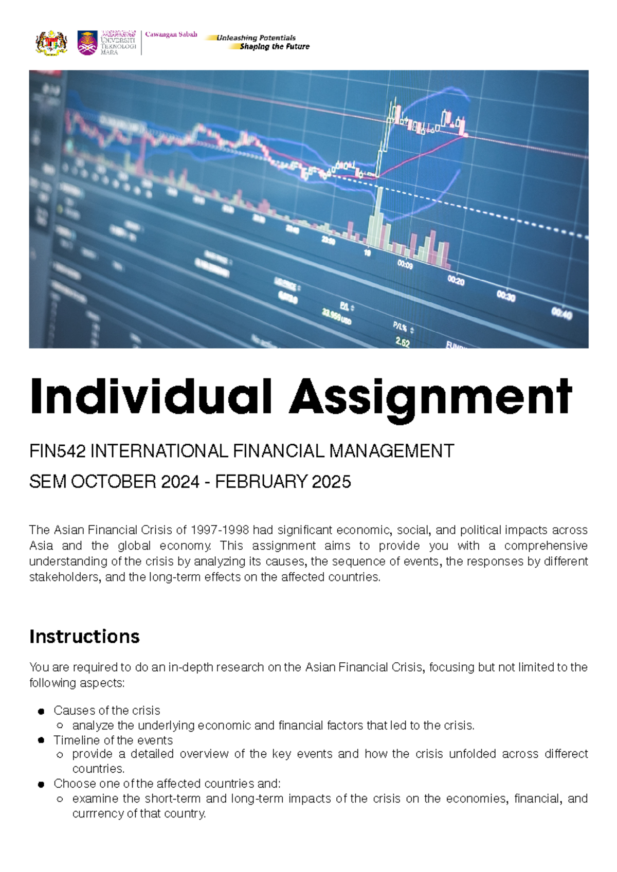 Individual Assignment: Analysis of the Asian Financial Crisis (FIN542 ...