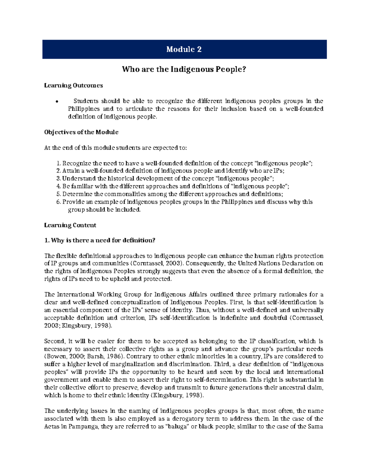 PIC - Module 2: Understanding Indigenous Peoples in the Philippines ...