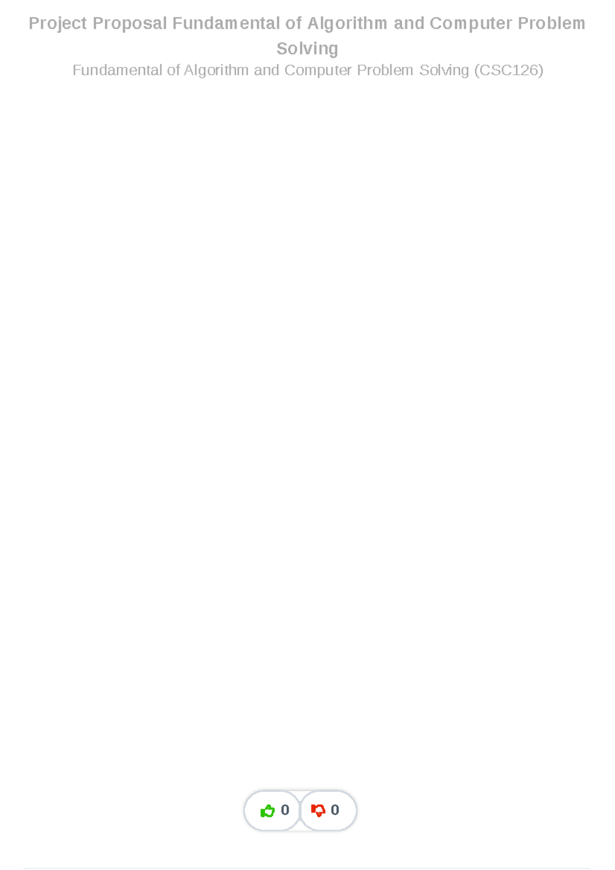 project proposal - Project Proposal Fundamental of Algorithm and ...