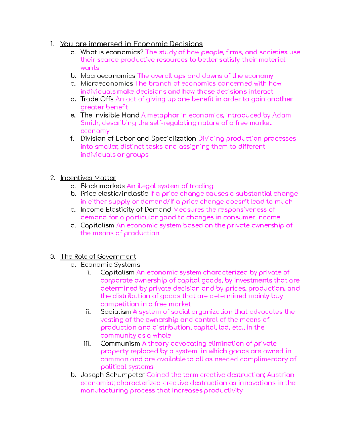 Econ 100 Final Exam Study Guide: Key Economic Theories & Concepts - Studocu