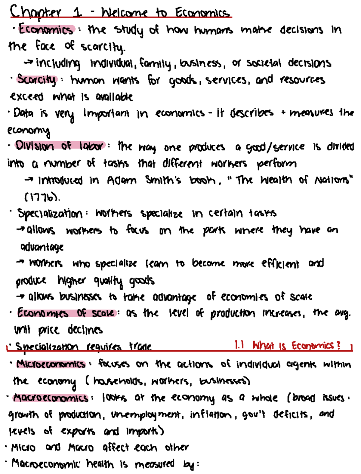 Chapter 1 & 2 - Intro to Microeconomics Concepts and Theories - Studocu