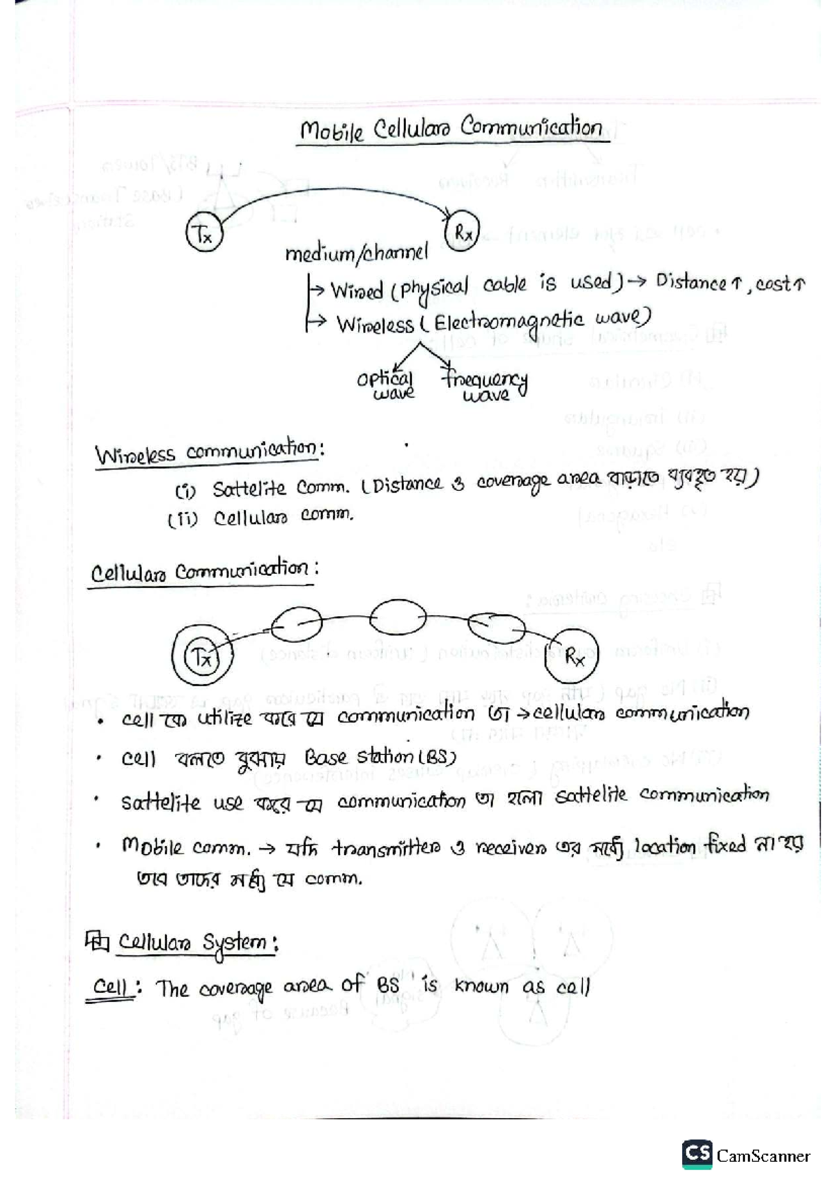Cellular Communication: Lecture Notes on Tx/Rx Mediums and Channels ...