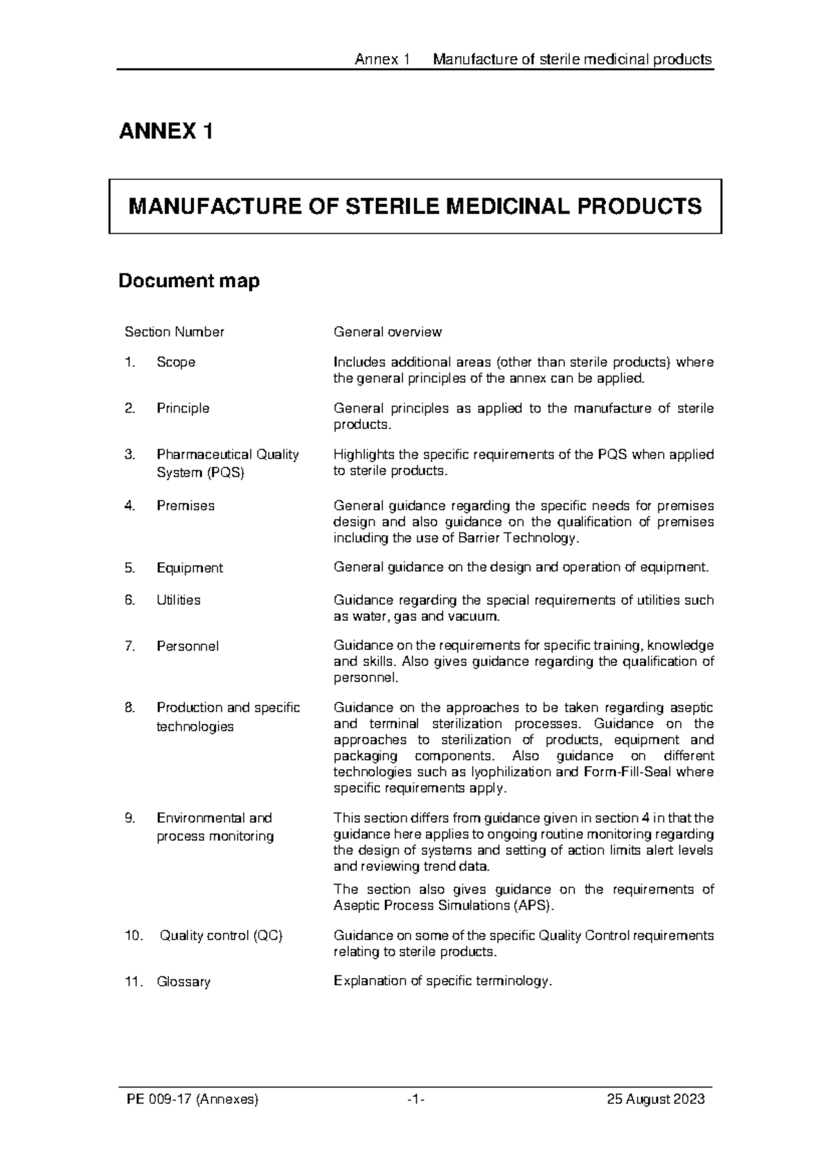 Annex 1: Guidelines for Manufacturing Sterile Medicinal Products - Studocu