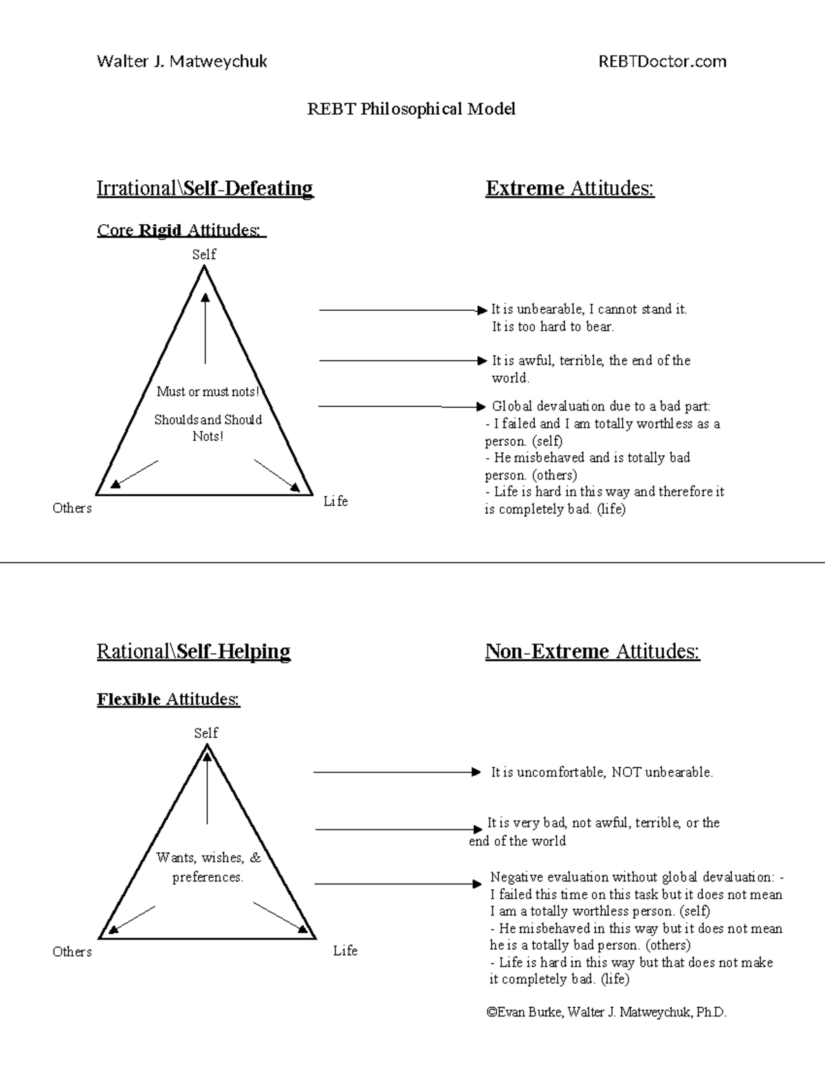 REBT Outline: Understanding Core and Flexible Attitudes - Studocu