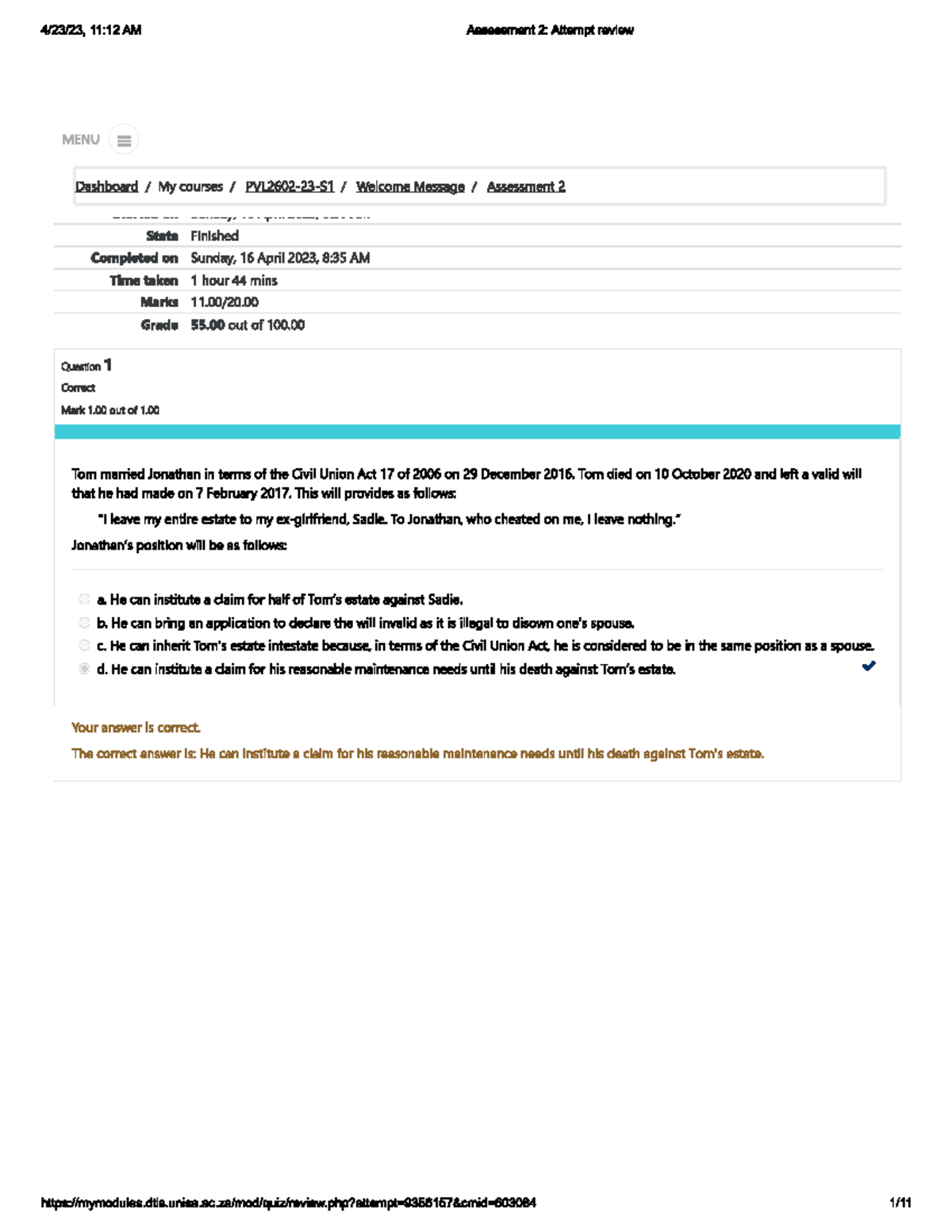 Assessment Quiz Review - Attempt 2 - Studocu