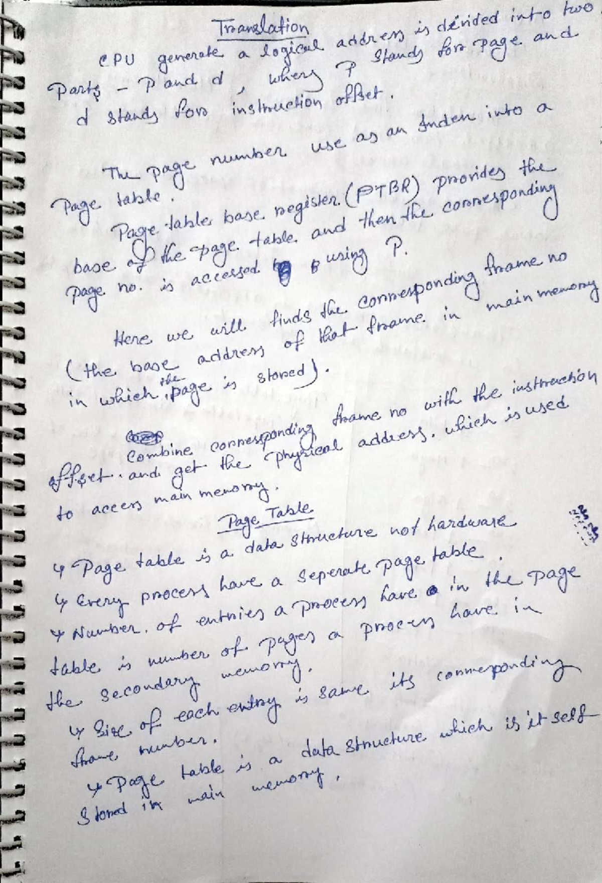 Operating System Notes (OS-4): Key Concepts and Tables - Studocu