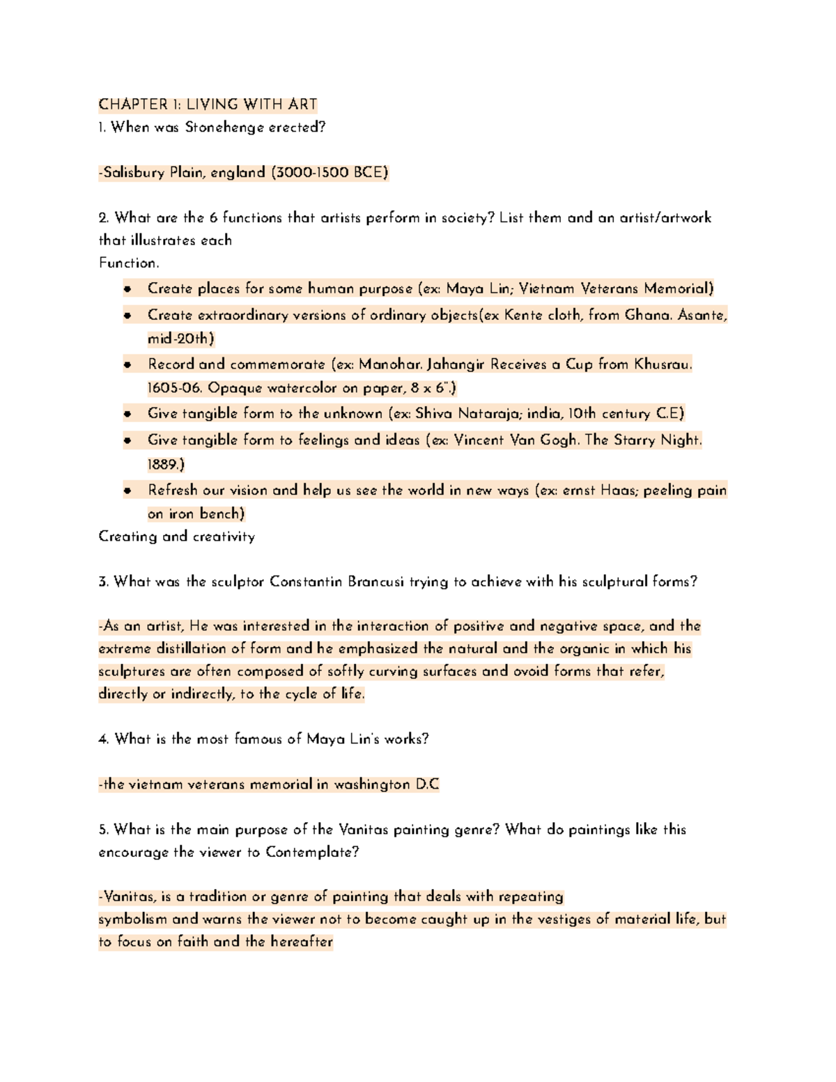 ART AP Exam 1 Study Guide: Key Concepts and Themes Overview - Studocu