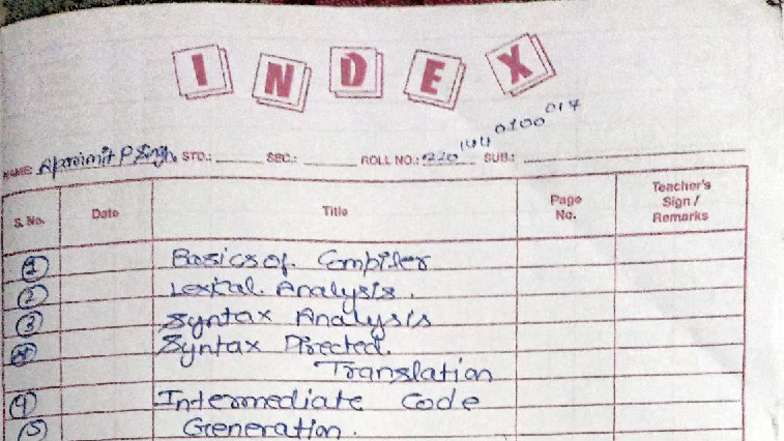Compiler Unit 1 Notes (GATE) - Studocu