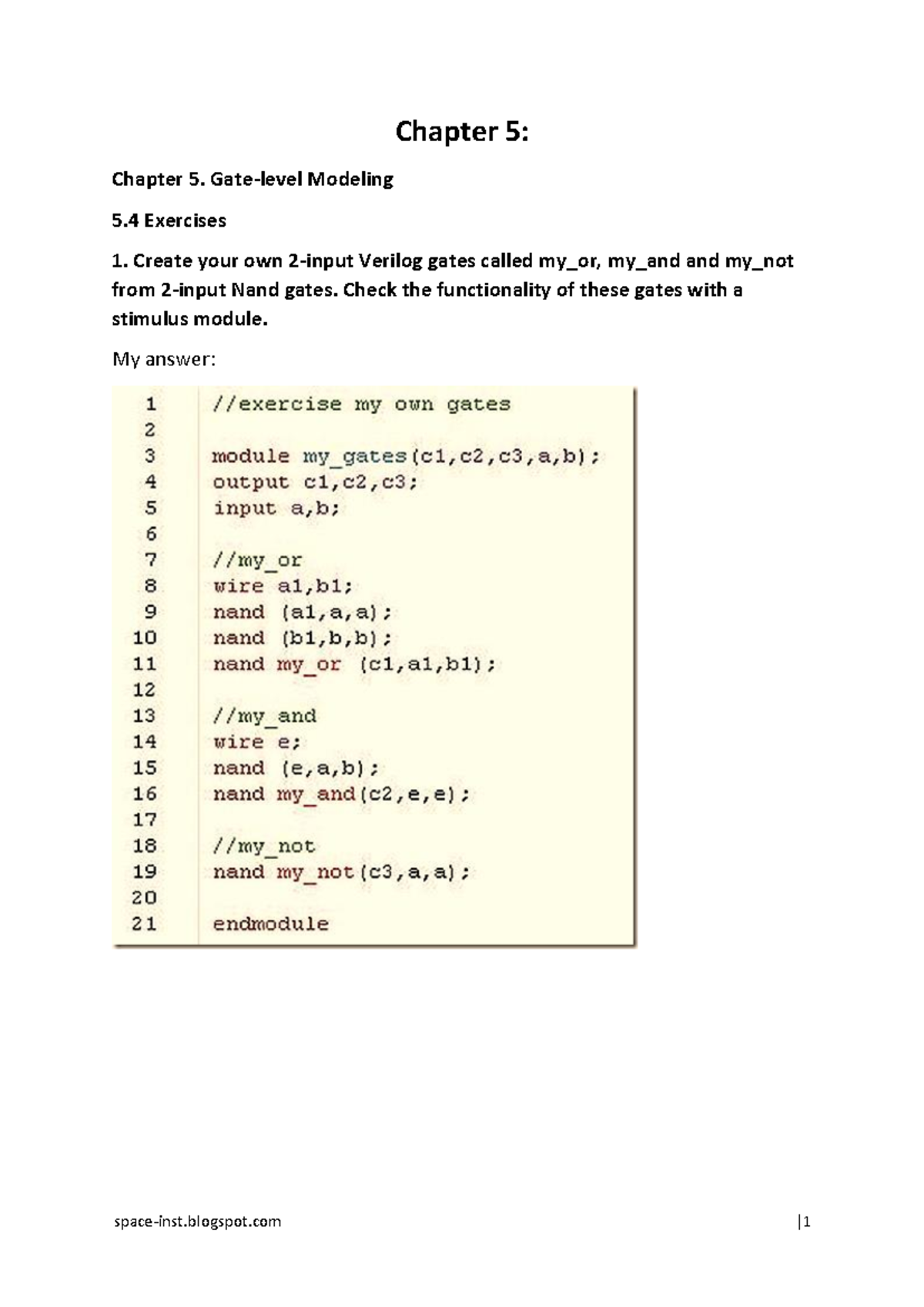 Module 3 Exercises: Verilog Gate Design and Functionality - Studocu