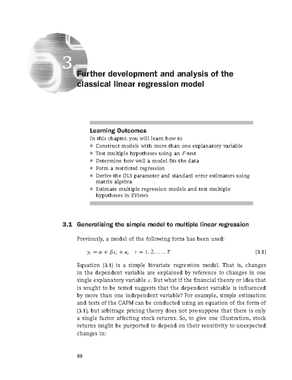 Econometrics for Finance CH5: Estimation with Dummy Variables - Studocu