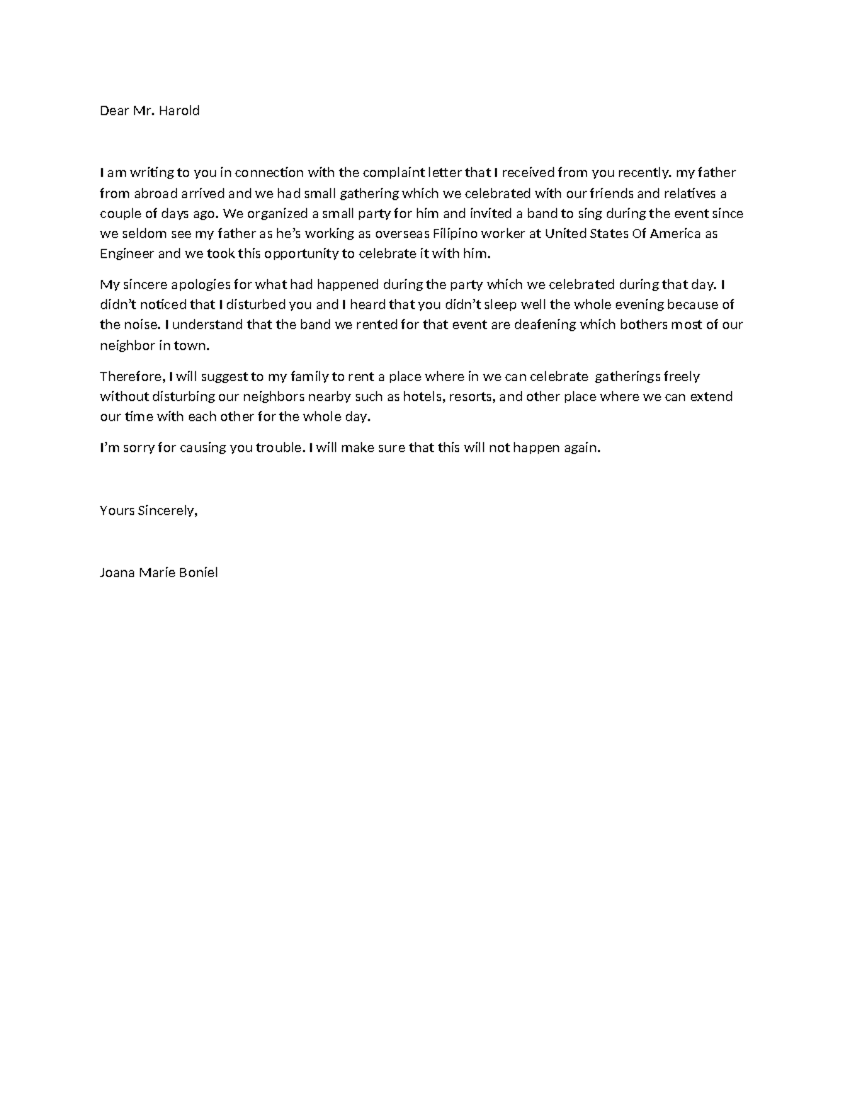 Complaint Response Letter - Writing Task 1 Sample - Studocu