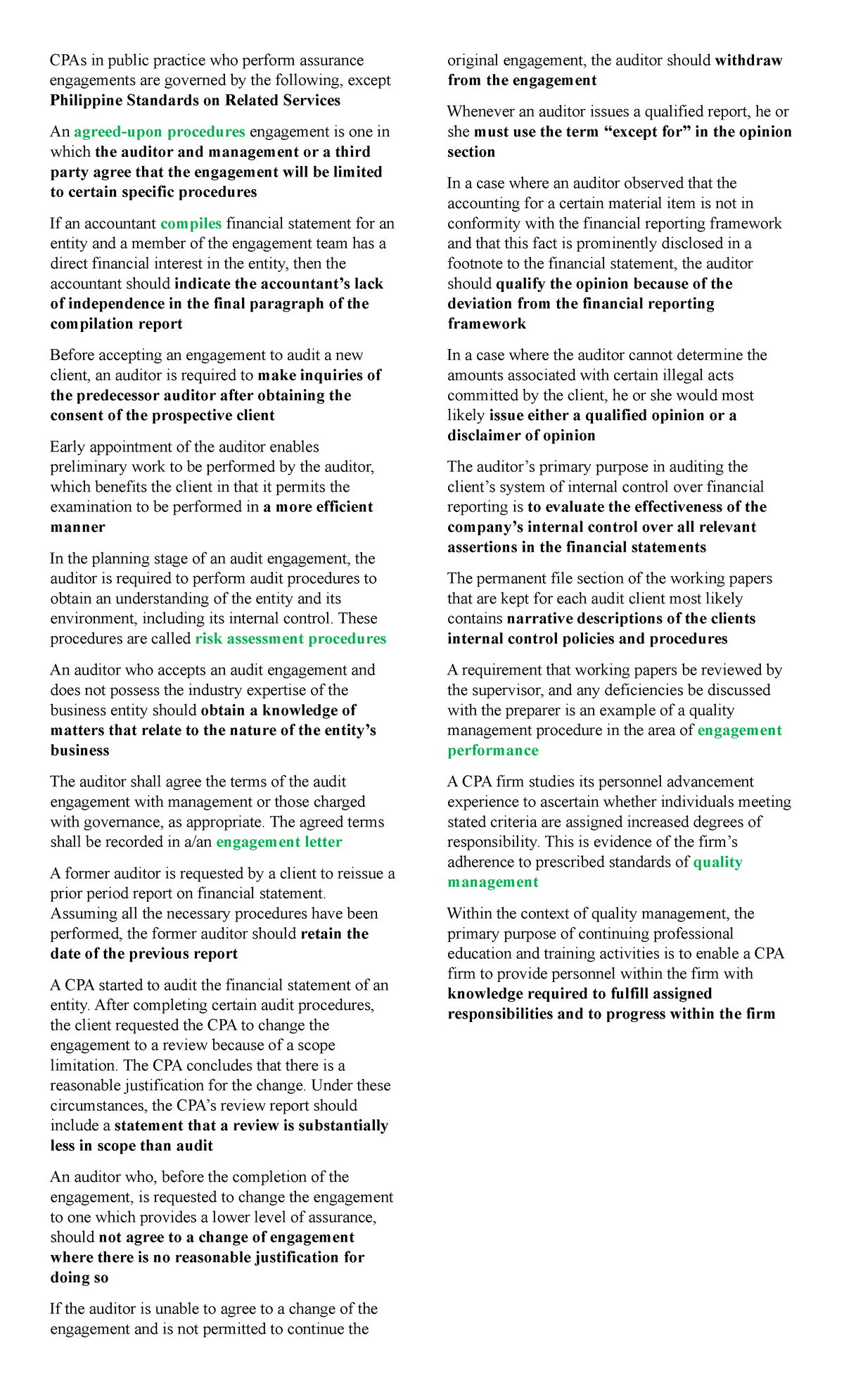 Auditing Standards and Procedures: CPAs in Public Practice - ATR3 - Studocu