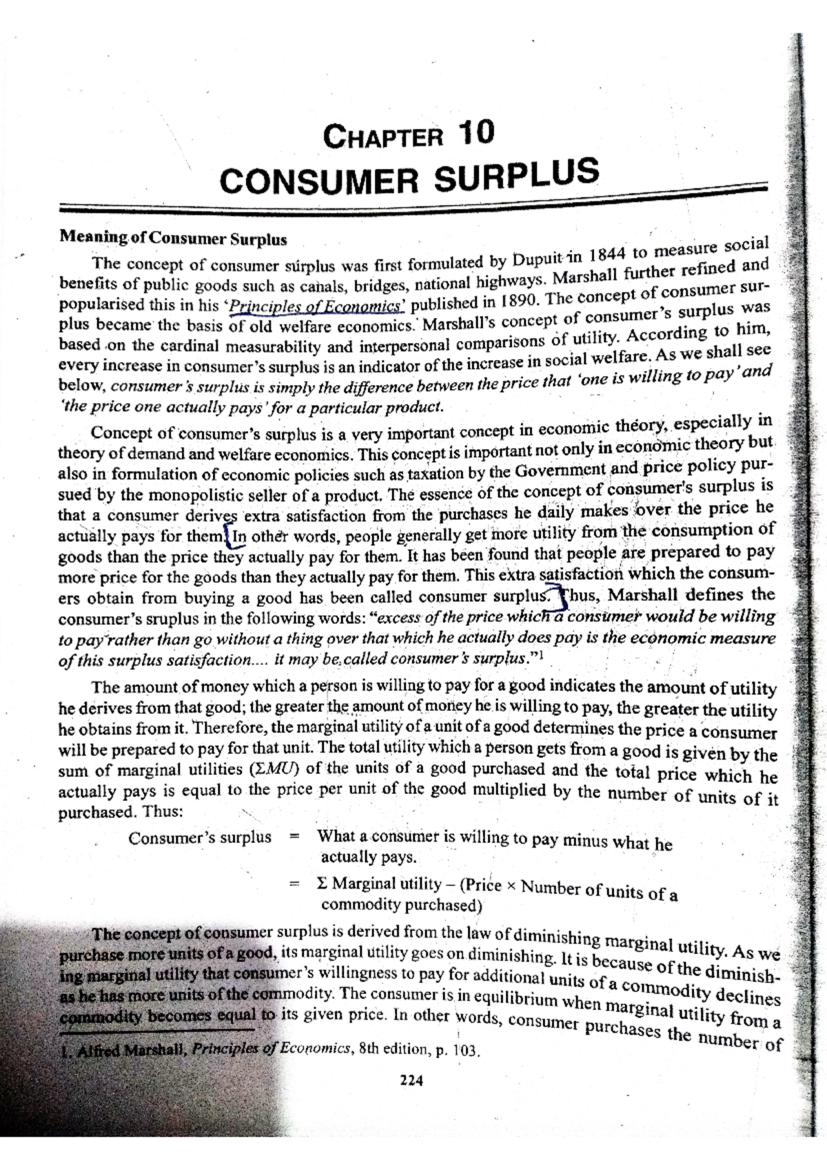 Consumer Surplus - Lecture notes 1,2,3,4 - Micro Economics I - Studocu