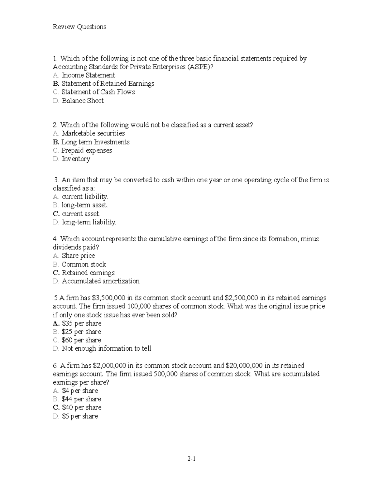 Review Qs & Solutions for ACCT 101: Chapter 2 - Studocu