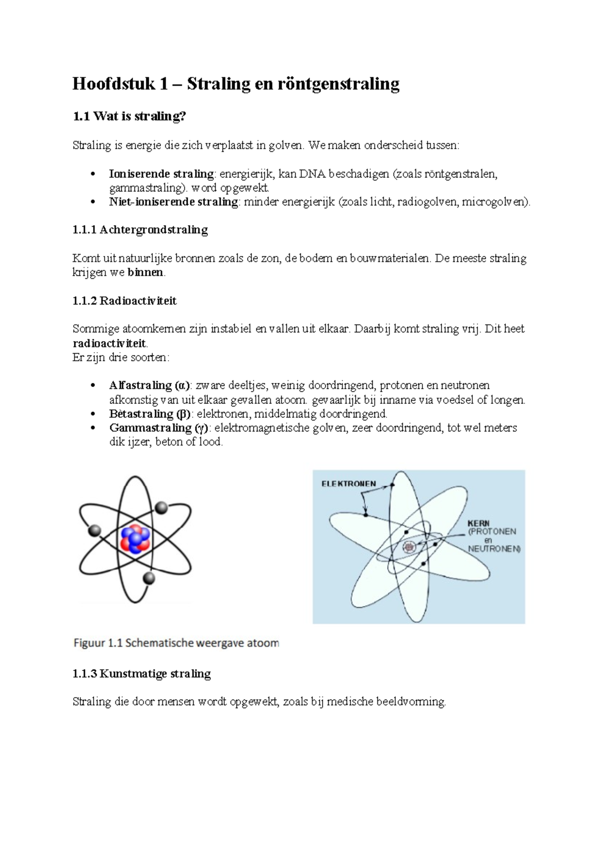 Hoofdstuk 1: Straling en Röntgenstraling in Diergeneeskunde (RAD101 ...