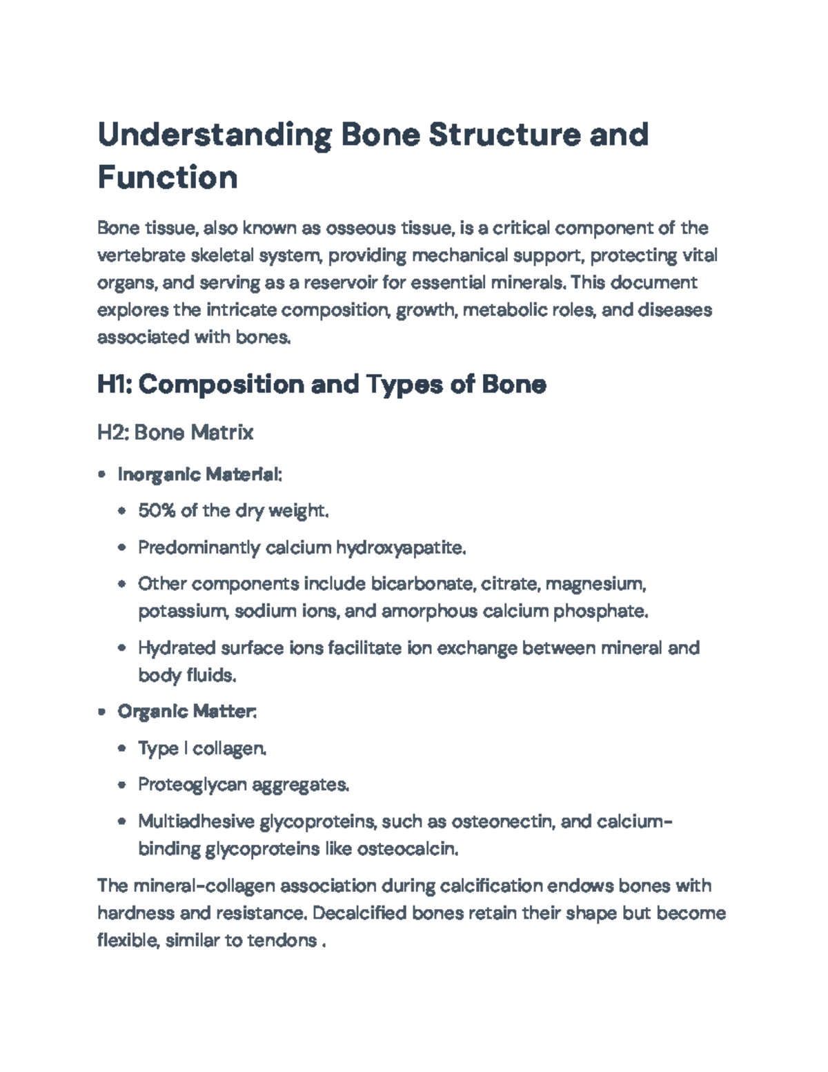 Understanding Bone Structure and Function - Anatomy and Physiology ...