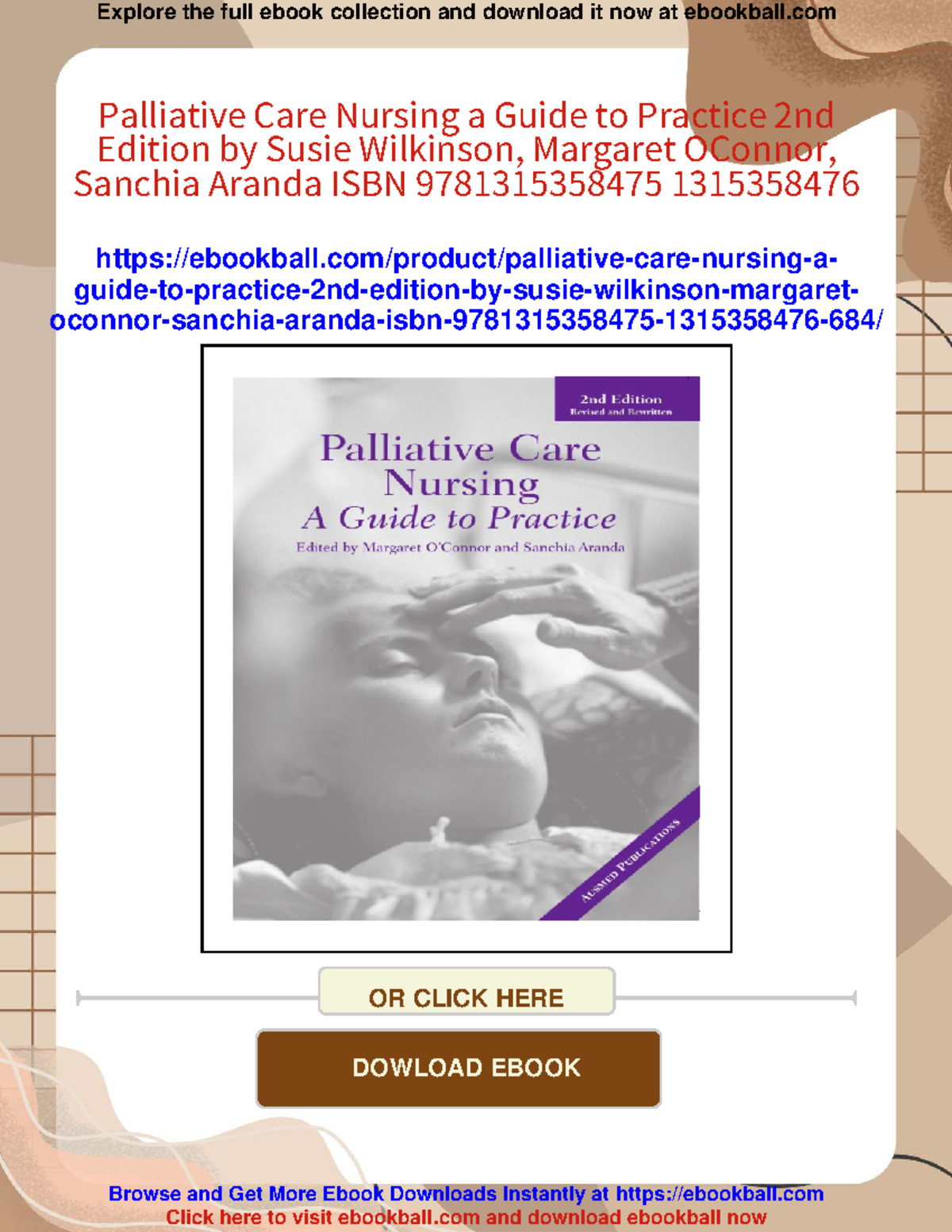 Palliative care nursing: A guide to practice, 2nd edition - Studocu